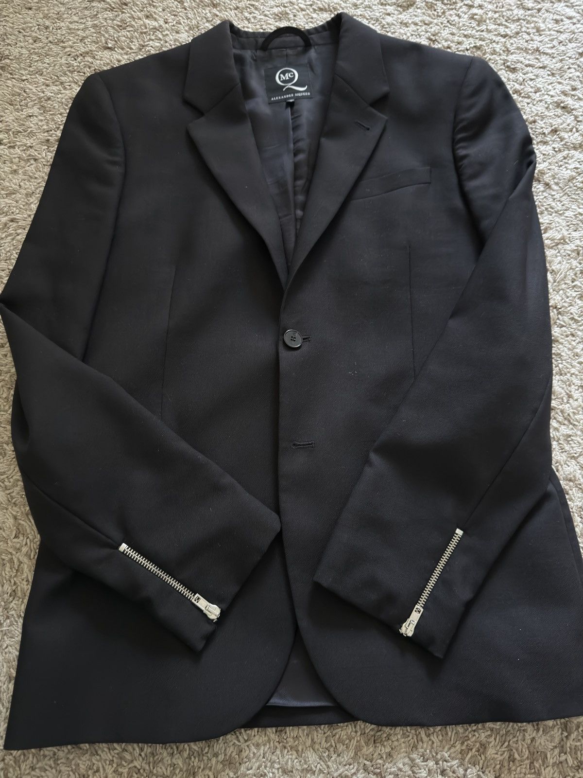 Zipper Sleeve Blazer