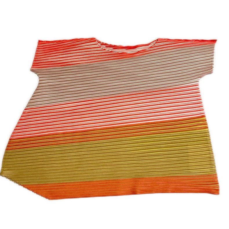 Issey Miyake Issey Miyake size:3 Yellow pleated spring color-blocked sh Size S / US 4 / IT 40 - 3 Thumbnail