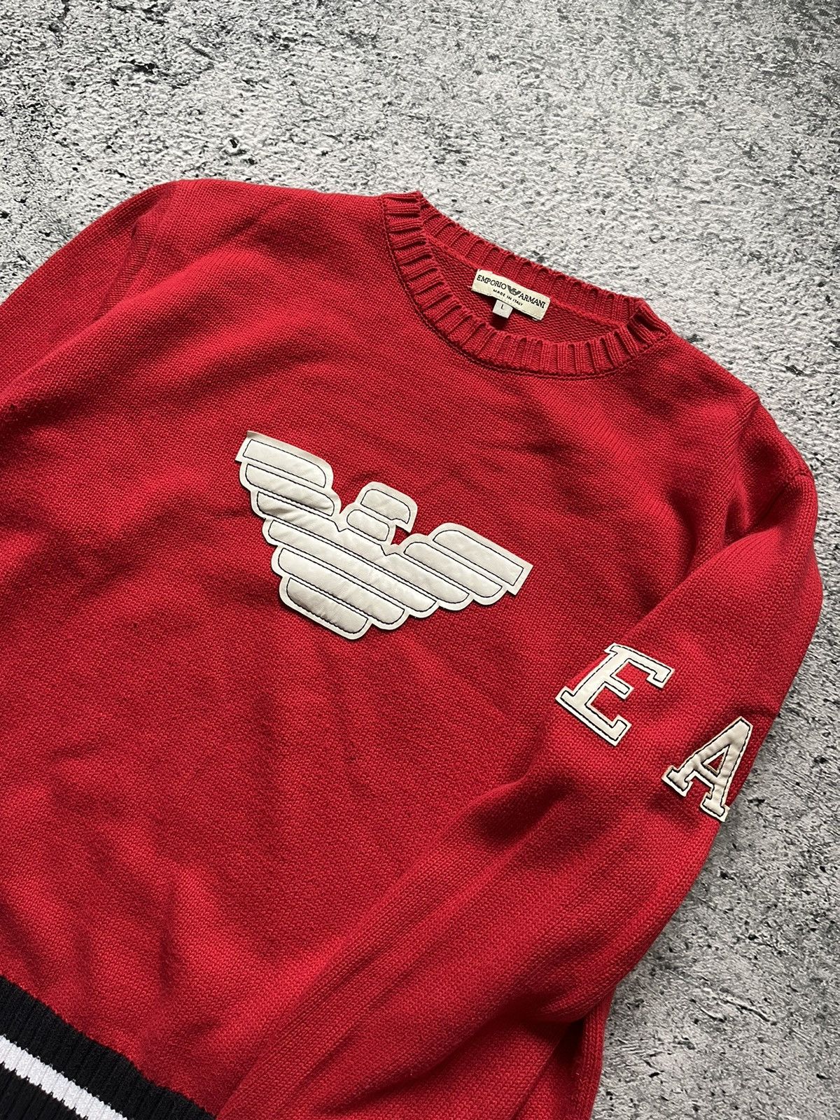 Emporio Armani Vintage Emporio Armani Heavy Sweater Mens Large Tan Size US L / EU 52-54 / 3 - 5 Thumbnail