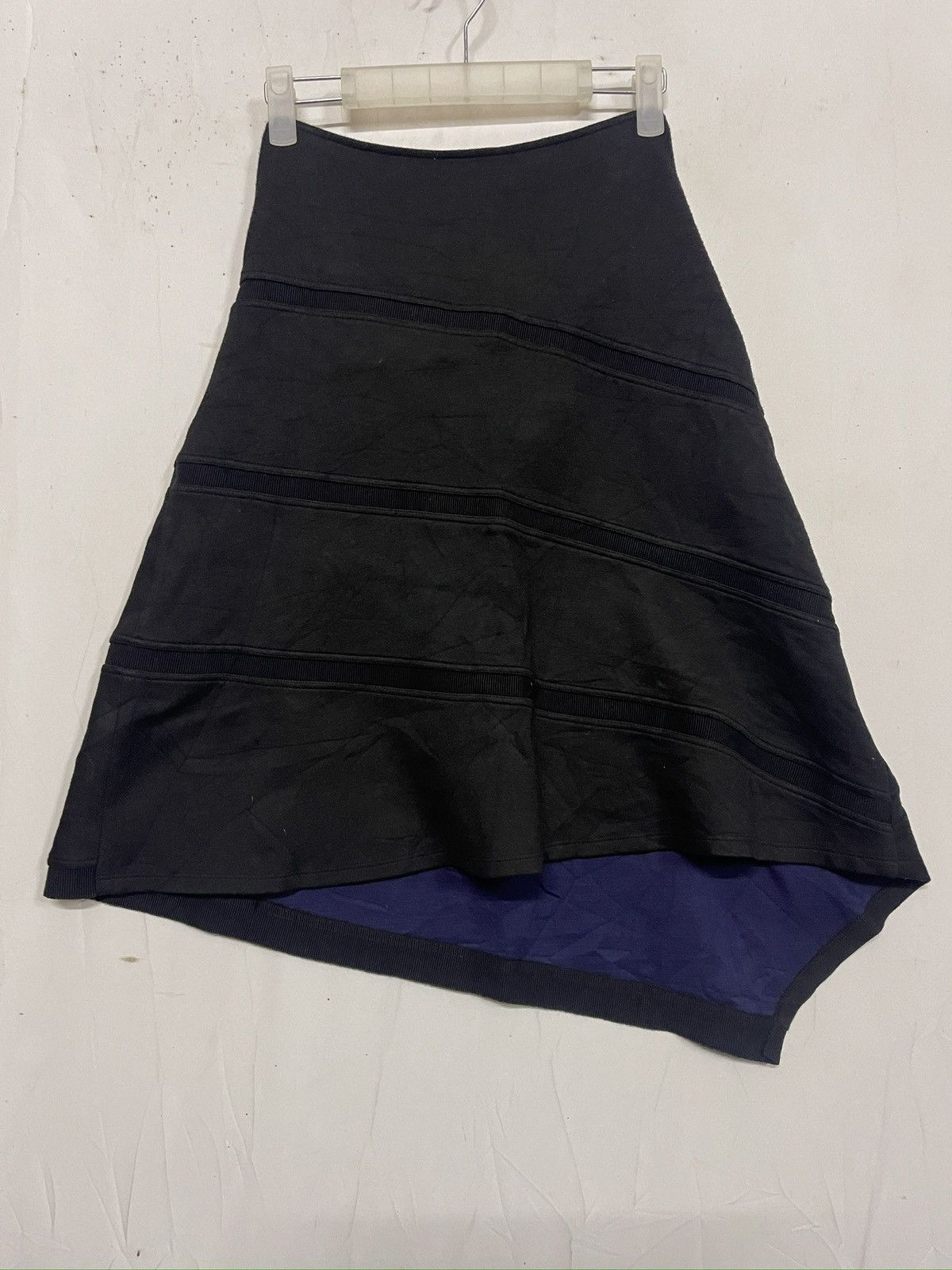 Jil Sander GRAILLL🔥Jil Sander Navy Asymmetrical Hem Skirt Size 24" / US 00 / IT 34 - 13 Thumbnail