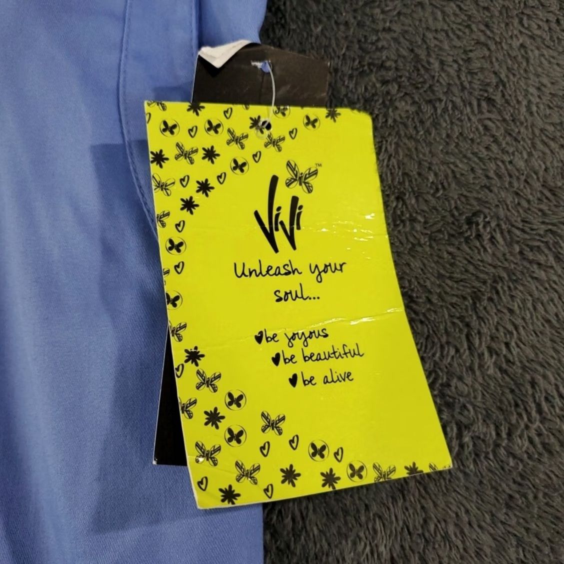 Vintage VIVI by Peaches Uniform Womens Blue Scrub Pant Drawstring Waist Style 5721 Sz XL Size 40" / US 18 - 7 Thumbnail