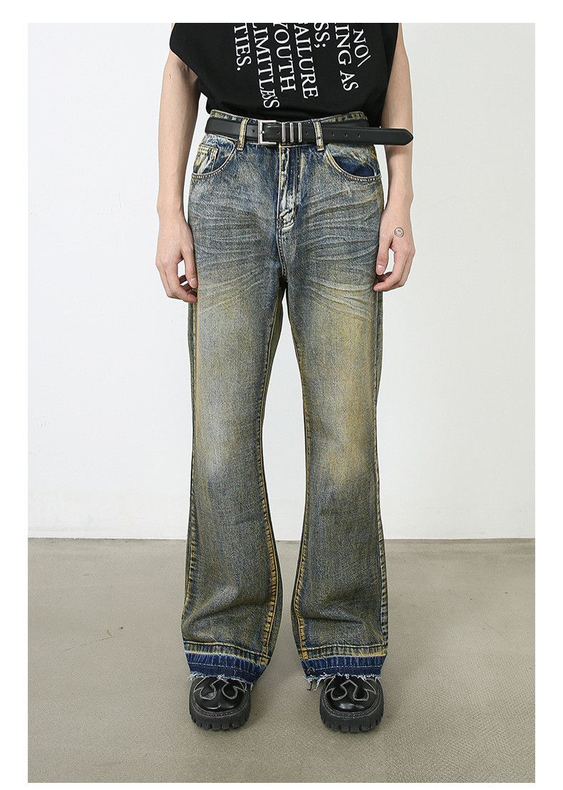 Japanese Brand × Vintage Japanese retro loose straight flared jeans Size US 32 / EU 48 - 1 Thumbnail