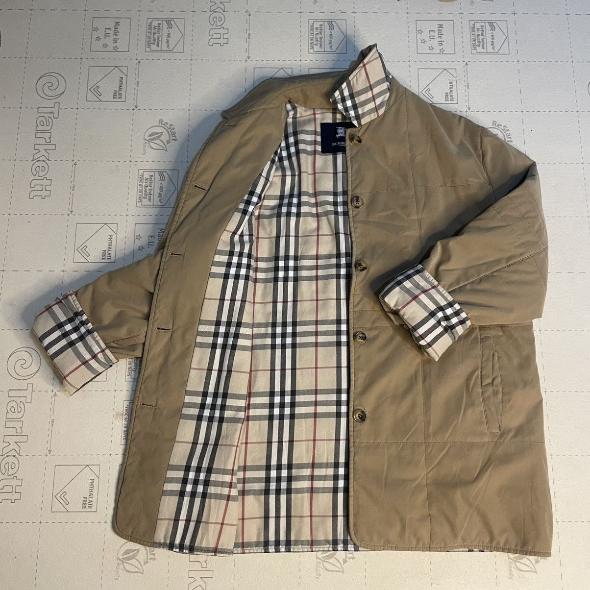 Burberry Burberry Quilted VINTAGE Jacket Nova check Diamond women's Size L / US 10 / IT 46 - 1 Thumbnail