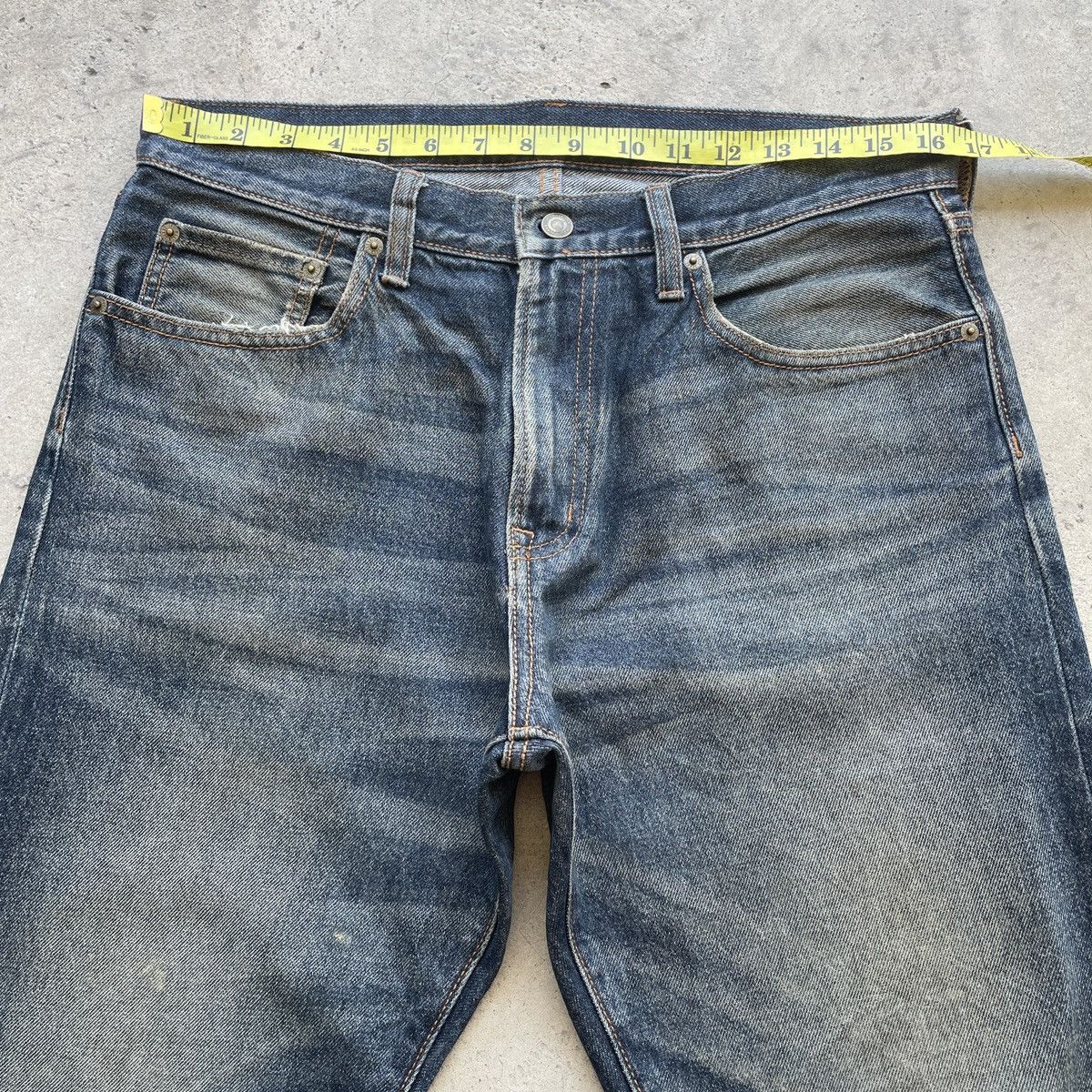 Japanese Brand Japanese Brand Gu Distressed Rusty Faded Denim Jeans Pants Size US 33 - 6 Thumbnail