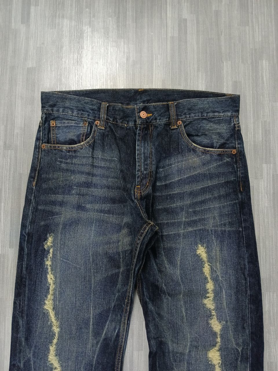 If Six Was Nine × Vintage SICK RIPED UNBRANDED DENIM PANTS Size US 33 - 4 Thumbnail