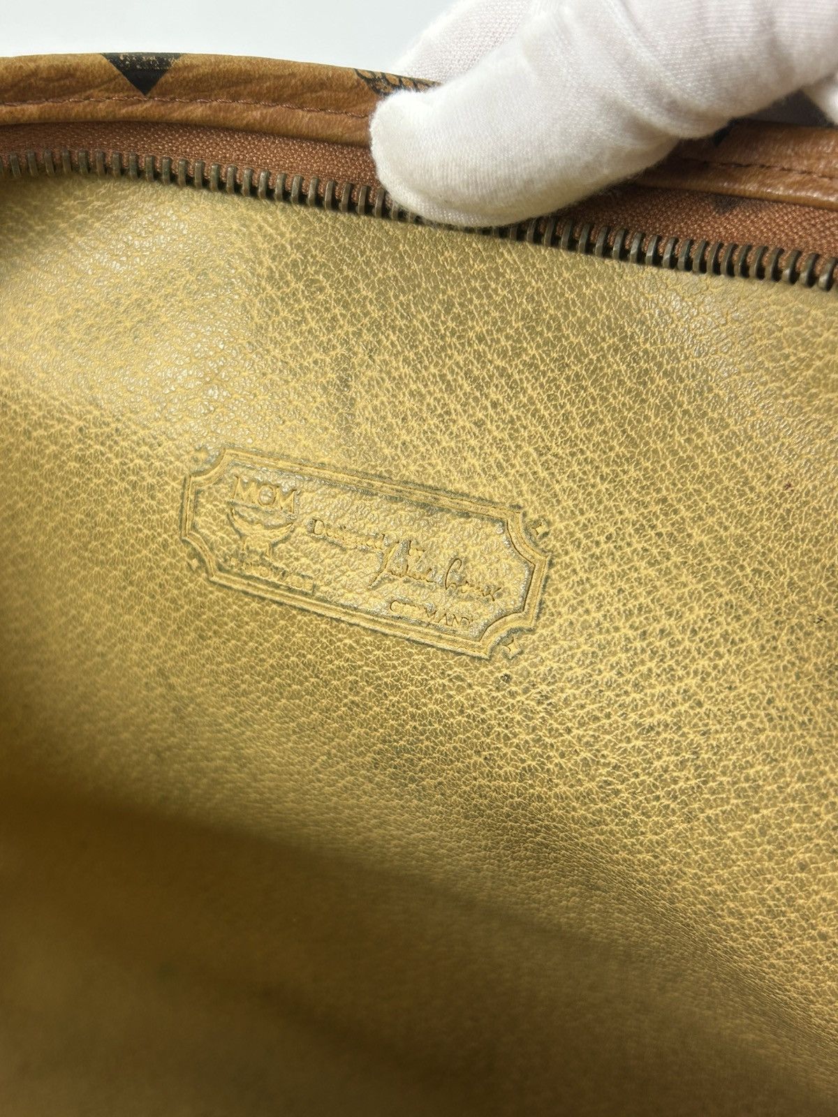 MCM MCM Cognac Leather Clutch Bag Size ONE SIZE - 6 Thumbnail