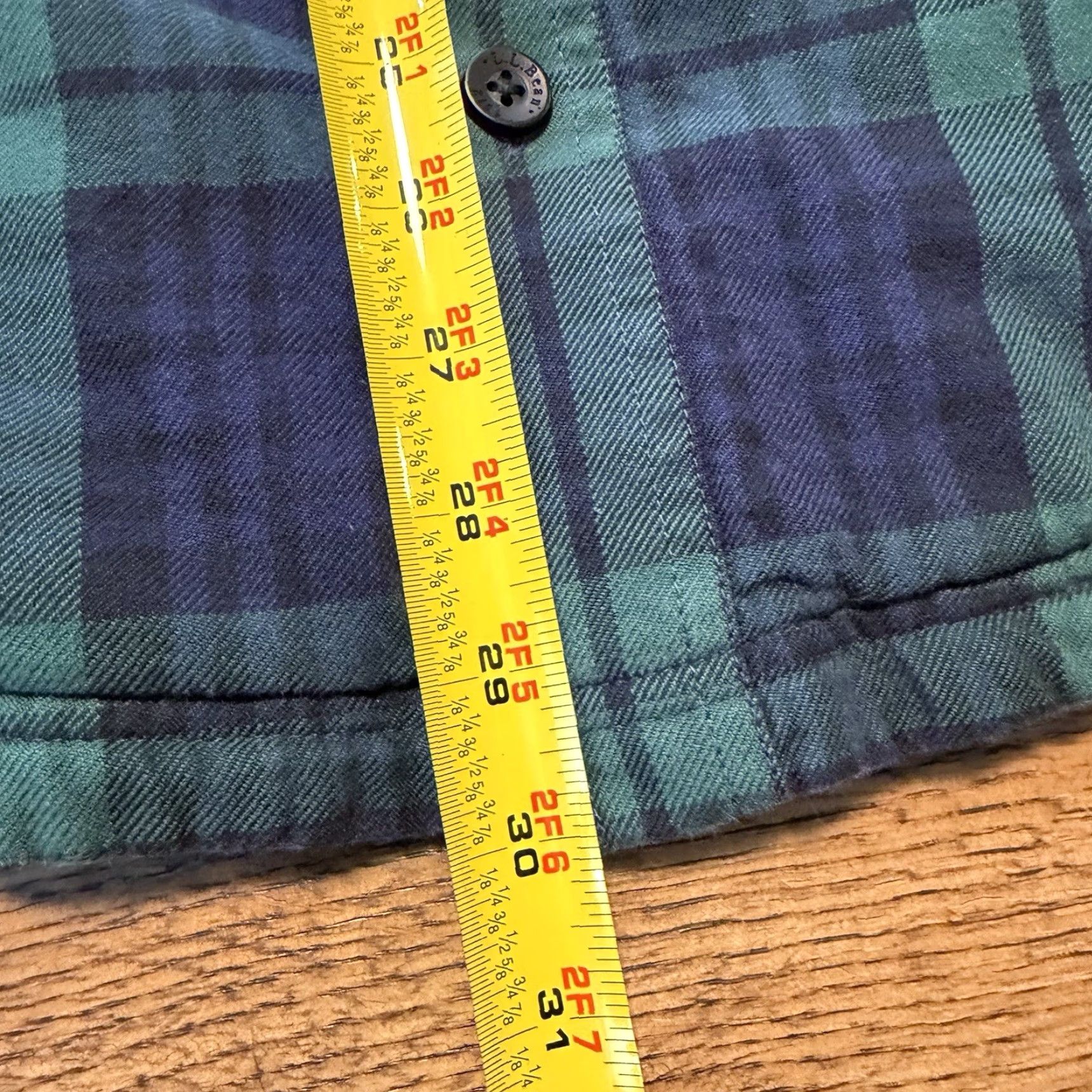 Vintage LL Bean Shacket Mens Large Green Blue Plaid Primaloft Quilt Lined Shirt Jacket Size US M / EU 48-50 / 2 - 7 Thumbnail