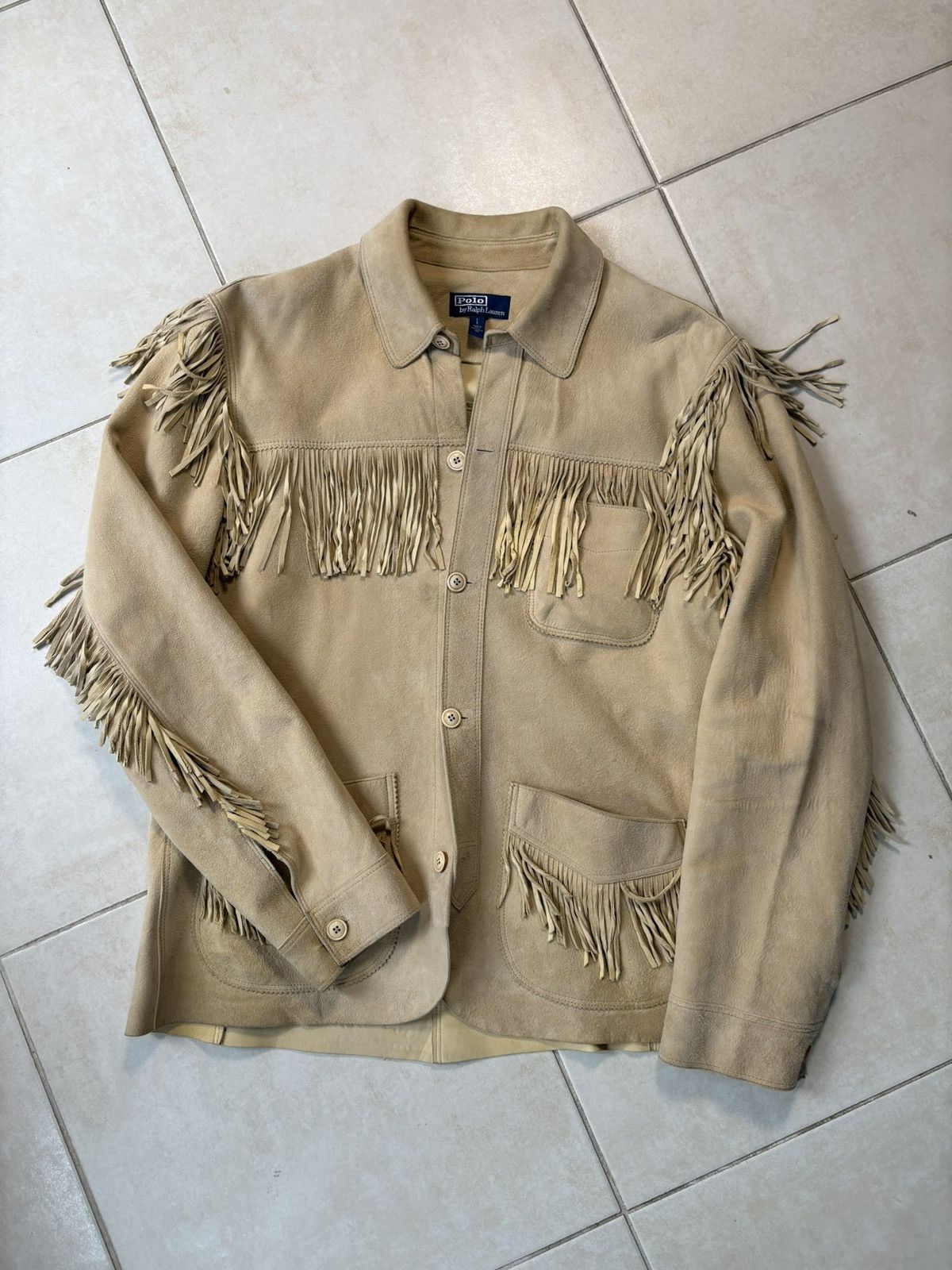 Polo Ralph Lauren Suede Fringe Cowboy Jacket Ralph Lauren Men L Vintage Size US L / EU 52-54 / 3 - 1 Thumbnail