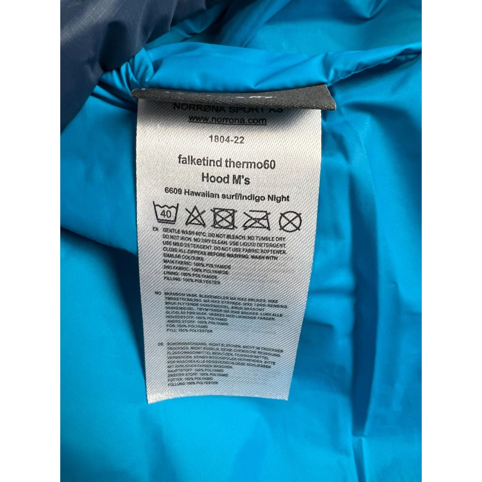 Norrona Norrona Mens Jacket Falketind Thermo60 Hooded Ski Snow Small Size US S / EU 44-46 / 1 - 15 Thumbnail