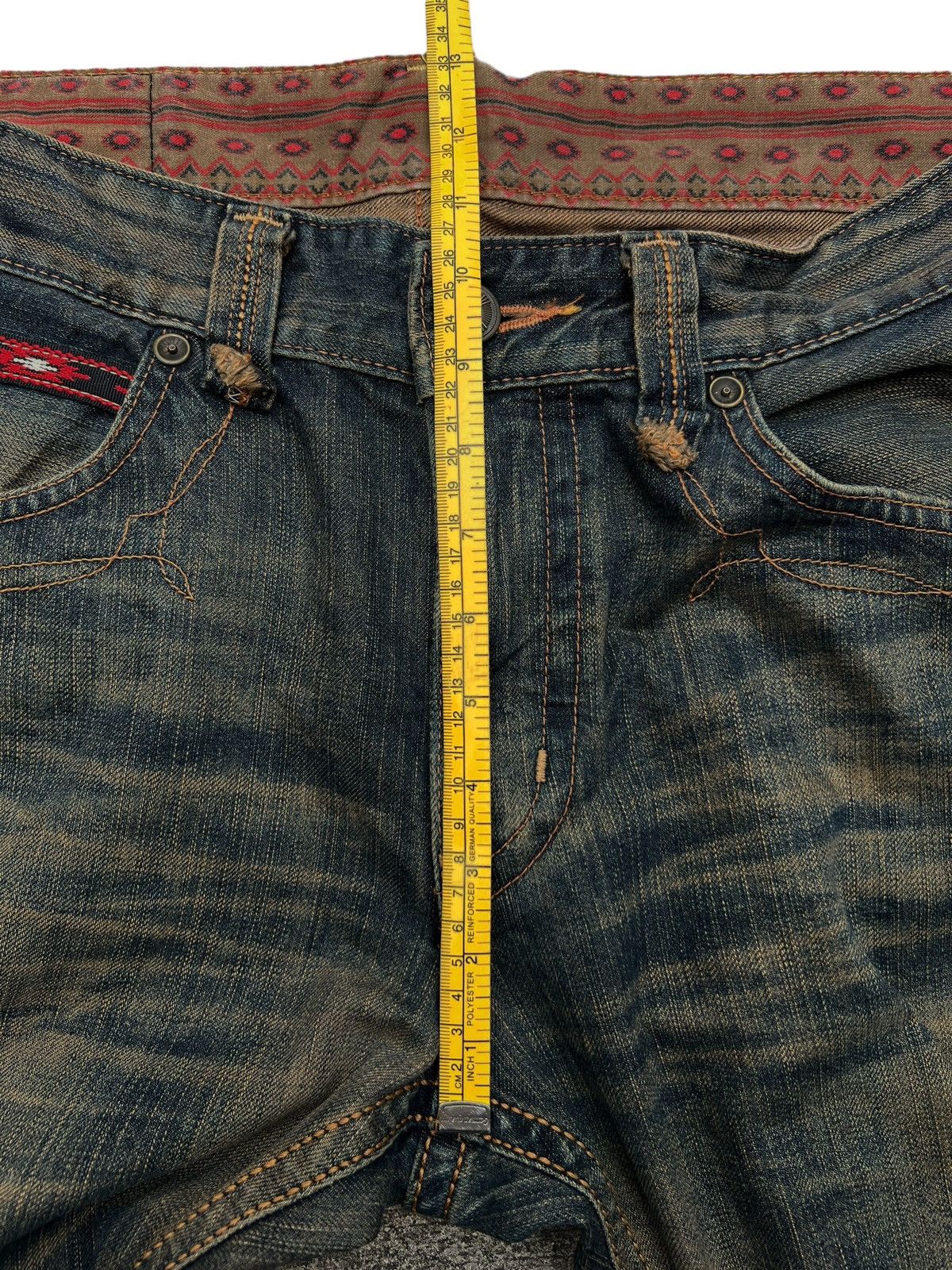 Edwin Vintage Edwin Rusty Mudwash Distressed Denim Jeans 37x30.5 Size US 37 - 16 Thumbnail