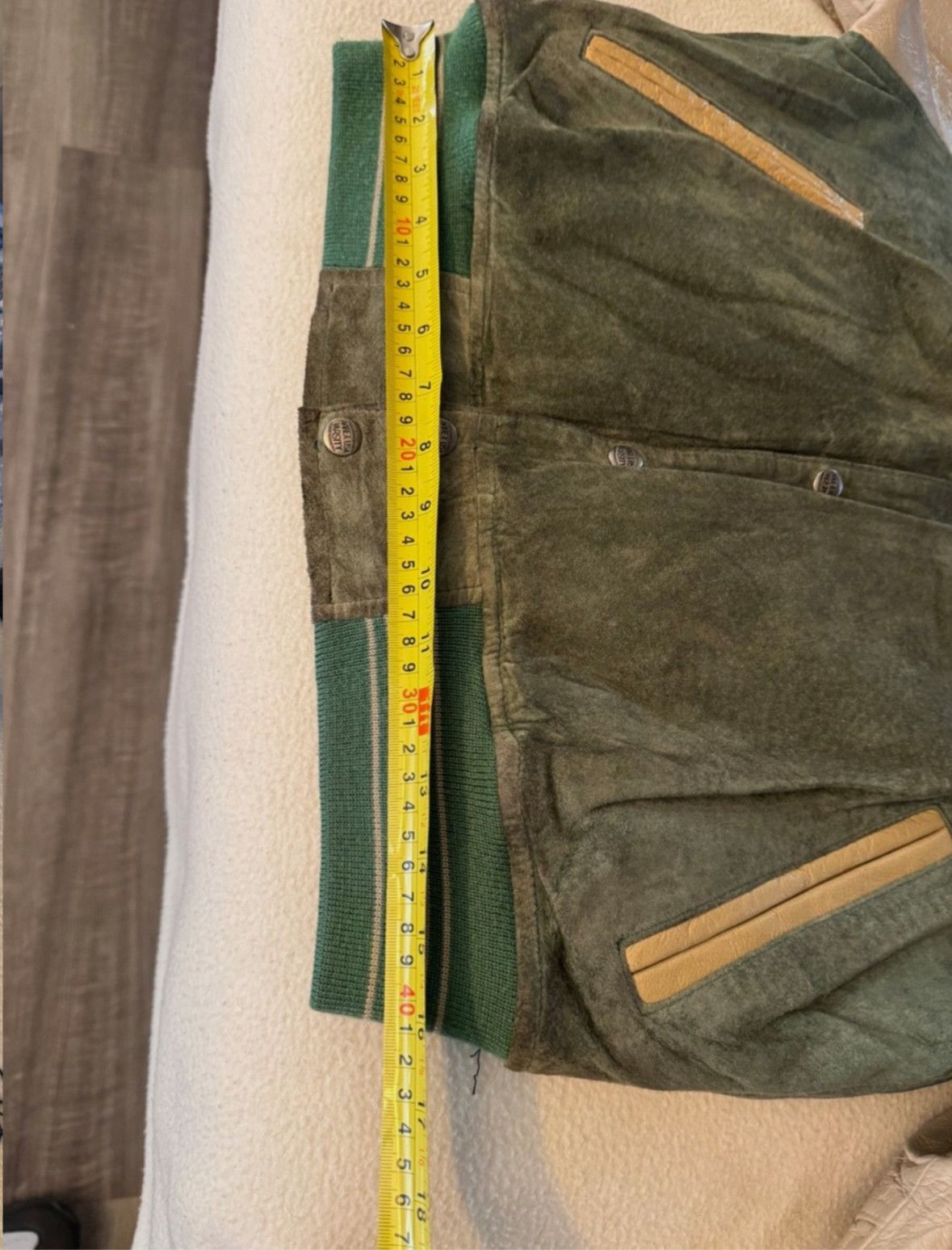 Avirex AVIREX COLORADO HAWKS GREEN SUEDE/LEATHER VARSITY JACKET (S) Size US S / EU 44-46 / 1 - 11 Thumbnail