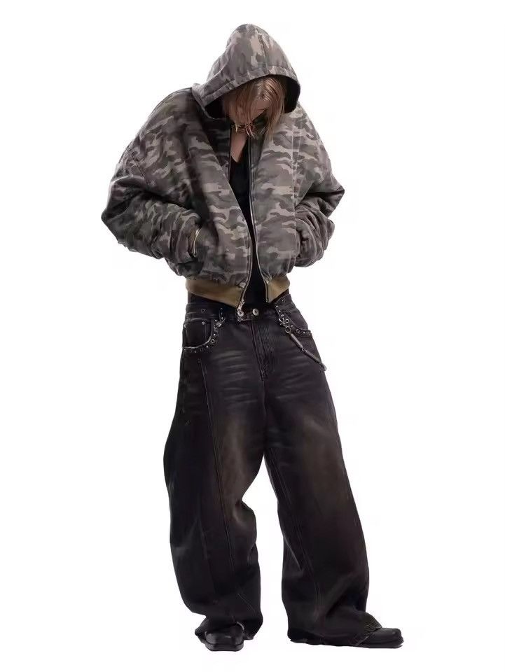 Vintage Camouflage Streetwear Bomber Jacket Size US L / EU 52-54 / 3 - 3 Thumbnail