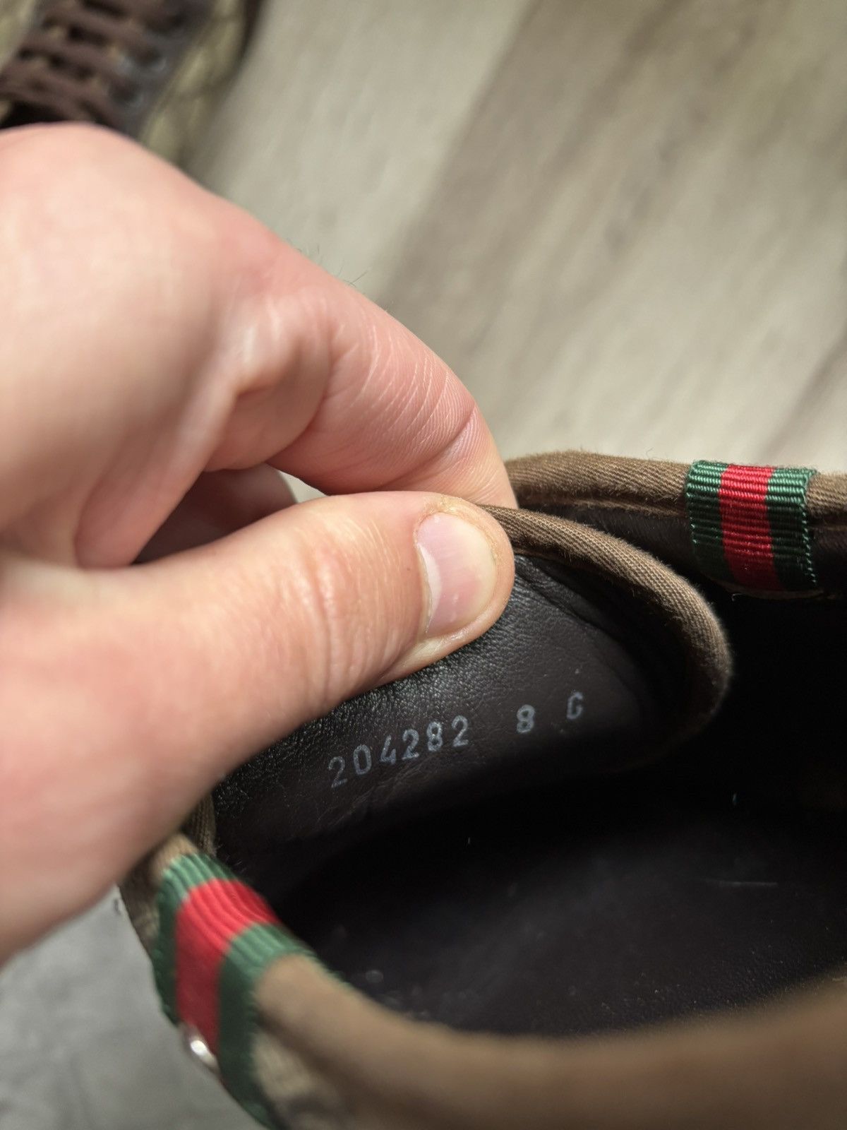 Gucci Men's GUCCI GG Supreme Canvas Leather Low Top Sneakers Size US 8 / EU 41 - 25 Thumbnail