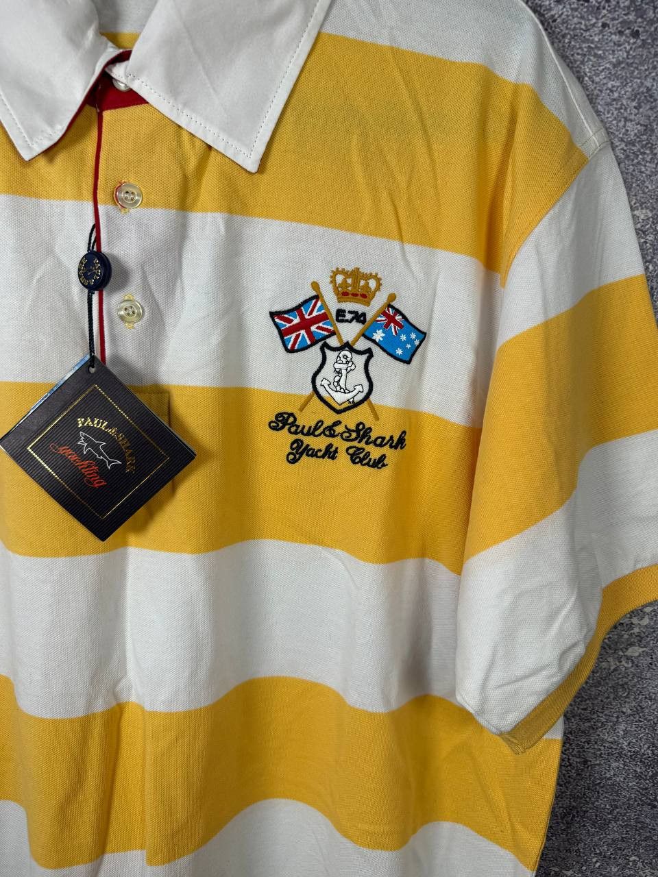 Paul & Shark NWT Paul & Shark Newport Yachting Stripped Polo 3XL Size Size US XXL / EU 58 / 5 - 5 Thumbnail