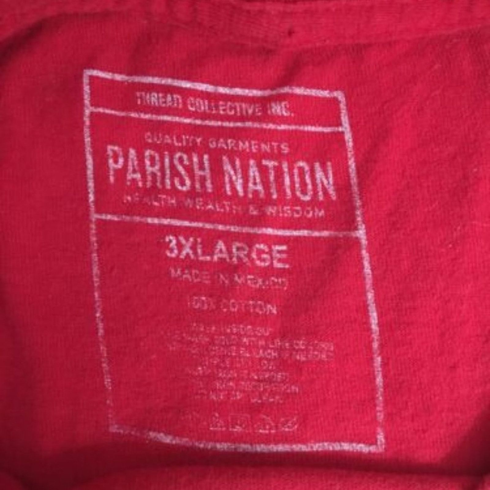 Parish Nation Parish Nation Mens T-Shirt3XL Red “For The Land “ Size US XXL / EU 58 / 5 - 3 Thumbnail