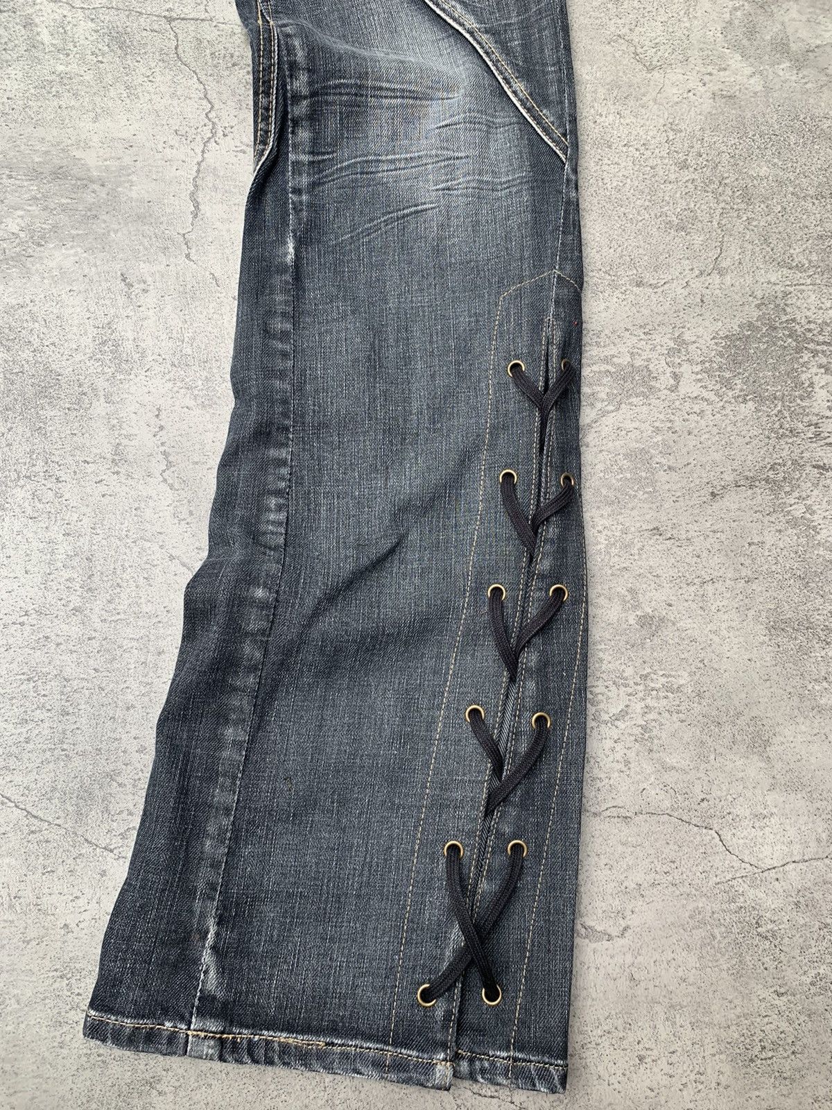 14th Addiction MICHEL KLEIN washed flare jeans Size US 30 / EU 46 - 2 Thumbnail