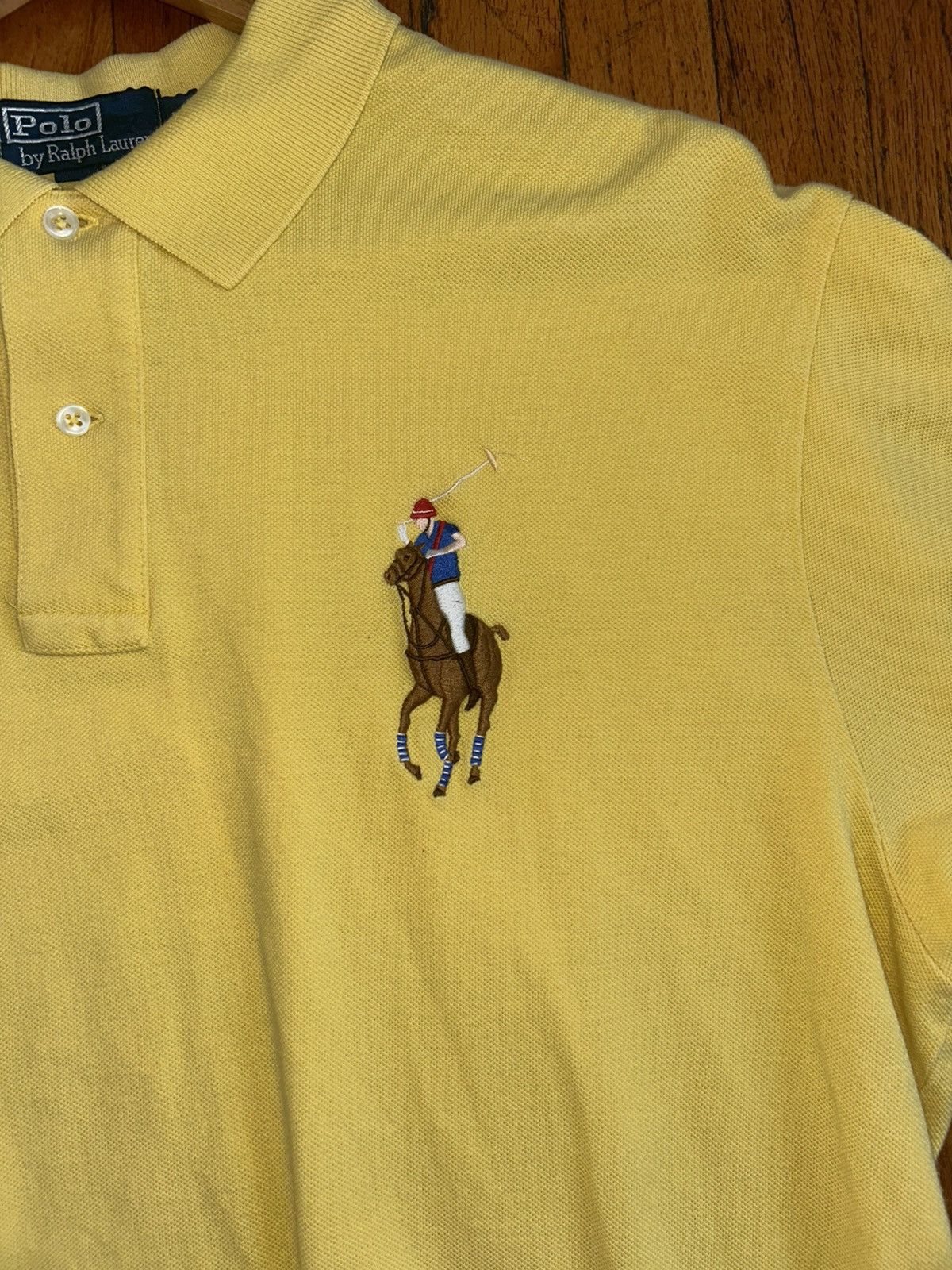 Polo Ralph Lauren Vintage yellow big pony polo button up shirt Size US XL / EU 56 / 4 - 4 Thumbnail