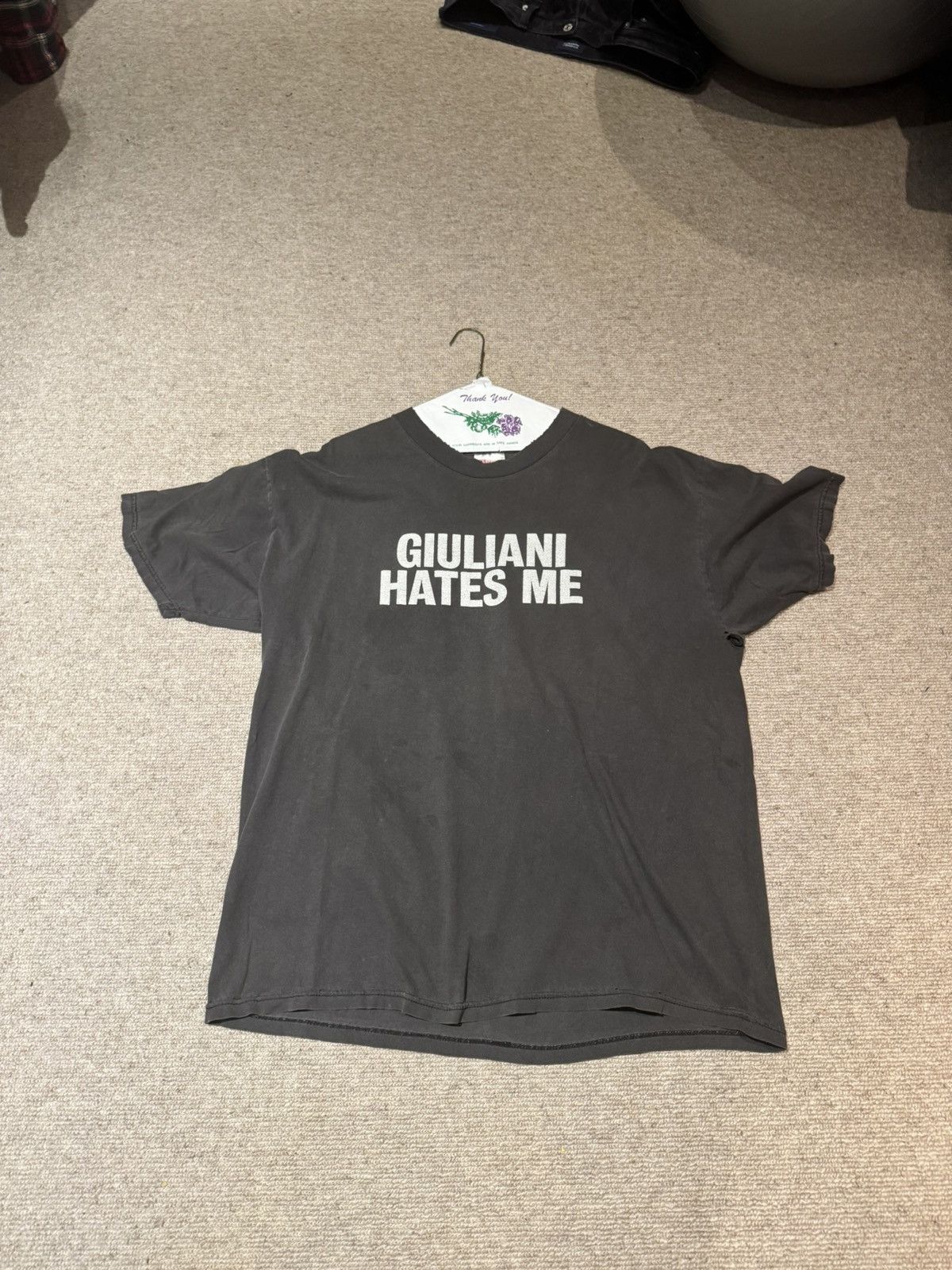 Vintage Vintage "Giuliani Hates Me" T Shirt *RARE* Size US XL / EU 56 / 4 - 1 Thumbnail
