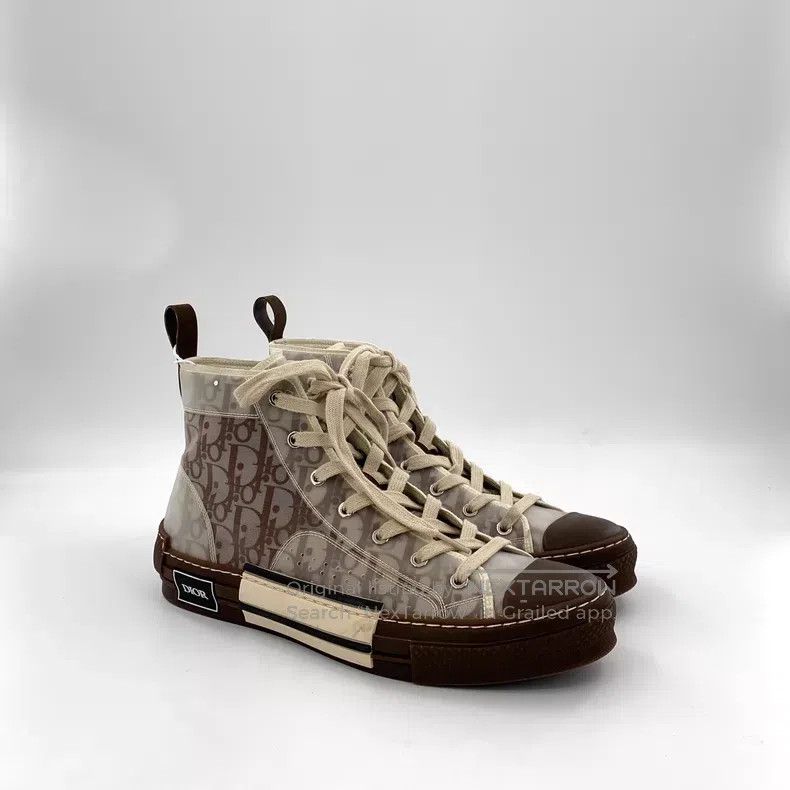 Dior Dior Dark brown logo old flower lace-up casual flat canvas Size US 10 / EU 43 - 2 Thumbnail