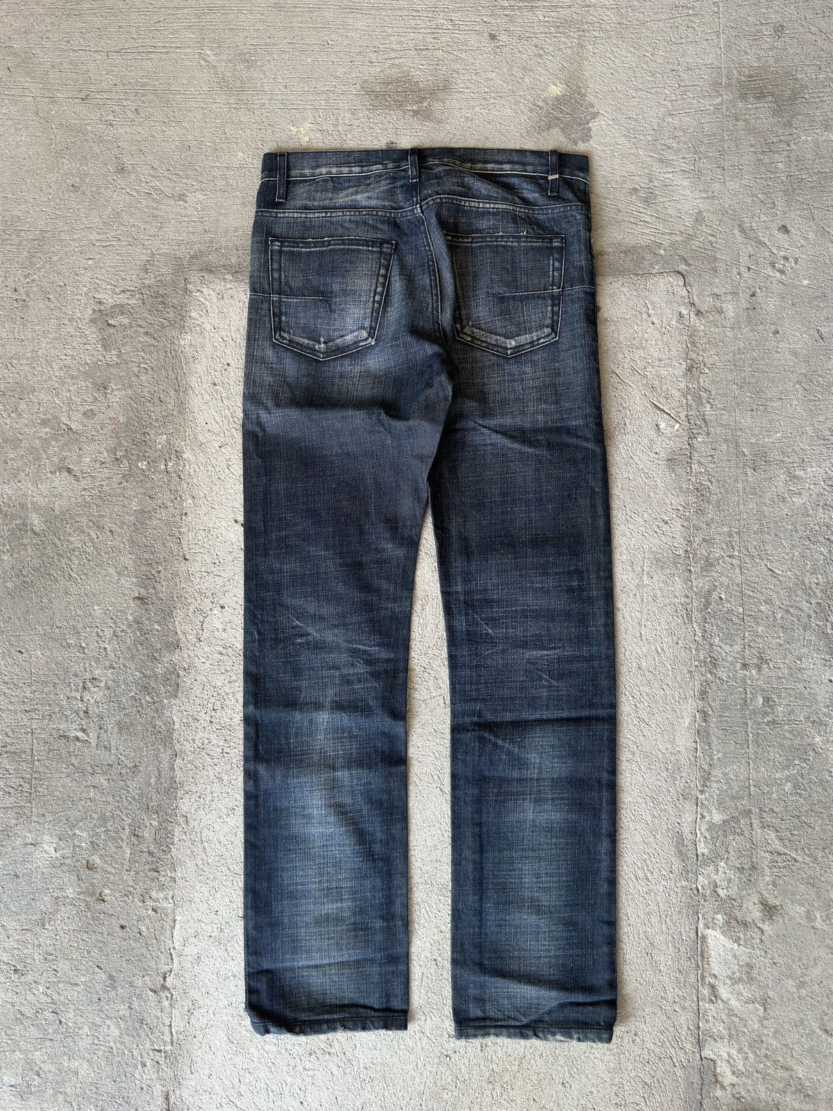 Dior AW05 Dior Homme Distressed Indigo Slim Jeans Size US 29 - 2 Thumbnail