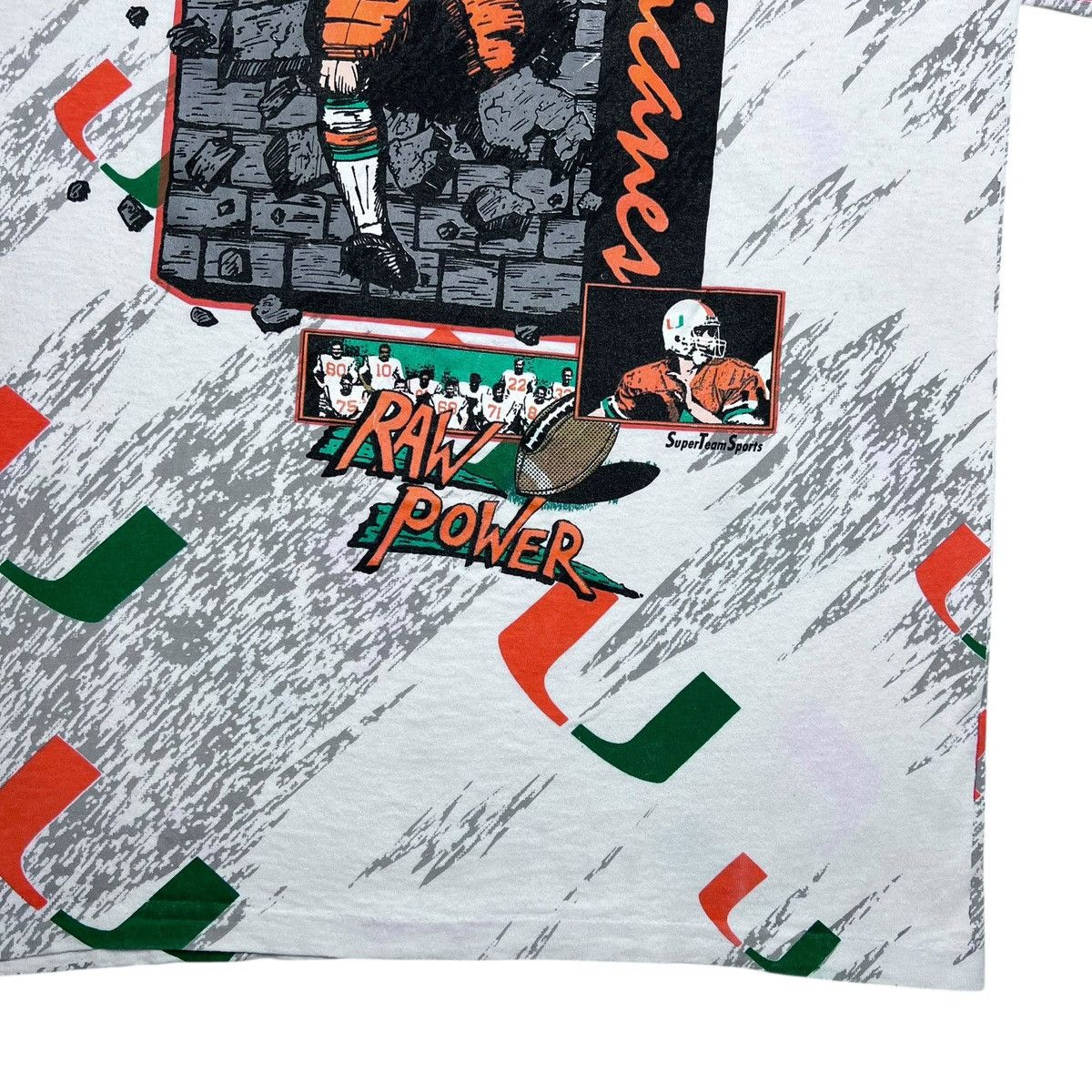 NCAA NCAA Miami Hurricanes Super Team Sports All Over Print Tee Size US L / EU 52-54 / 3 - 7 Thumbnail