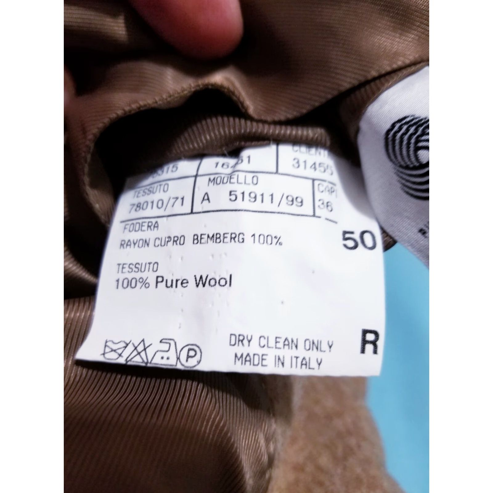 Canali Canali Coat Wool Brown Overcoat 40R Mens Classic Tweed Short 34" Lined Button Beige Tan Vintage No N/A Size US XXS / EU 40 - 8 Thumbnail