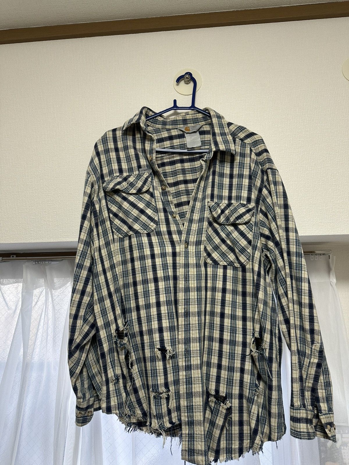Carhartt × Vintage Vintage Distressed Carhartt Flannel Shirt Size US XL / EU 56 / 4 - 1 Thumbnail