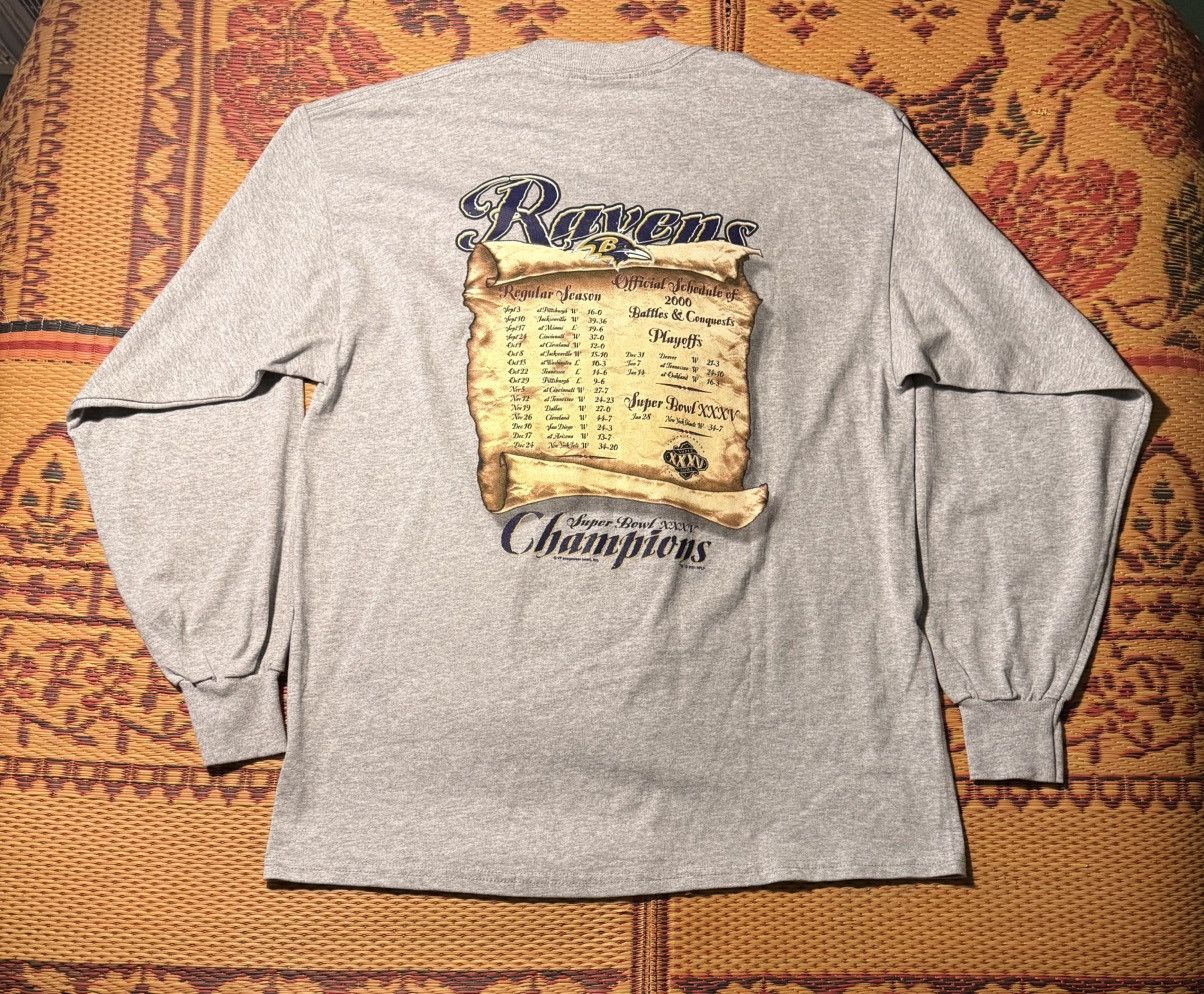 NFL Vintage 2000’s Baltimore Ravens Super Bowl Champions Shirt Size US XL / EU 56 / 4 - 3 Thumbnail