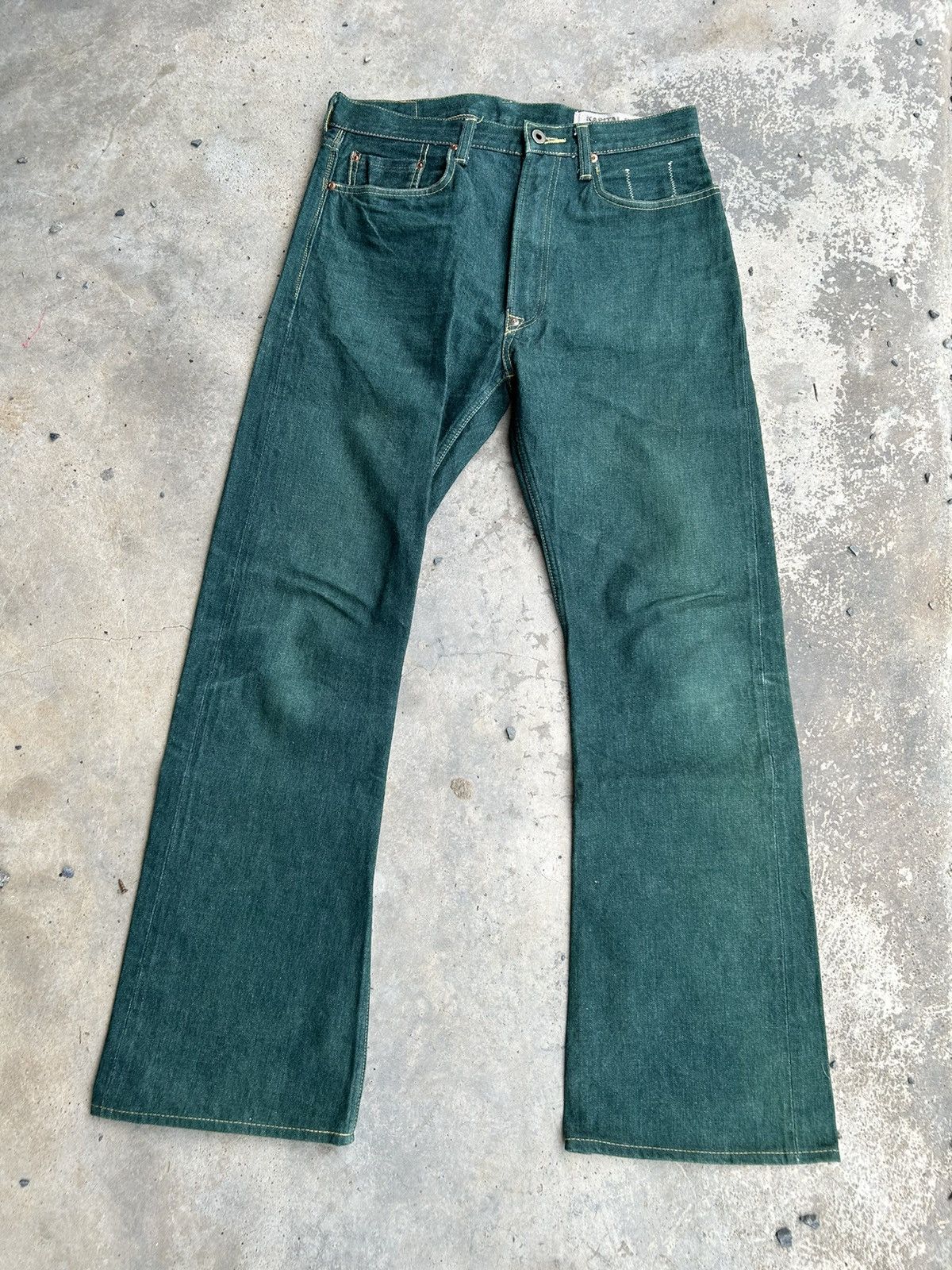 Kapital × Kapital Kountry Flare Kapital Selvedge Buckle Back Kiro Hirata Denim 🎌☠️ Size US 31 - 6 Thumbnail