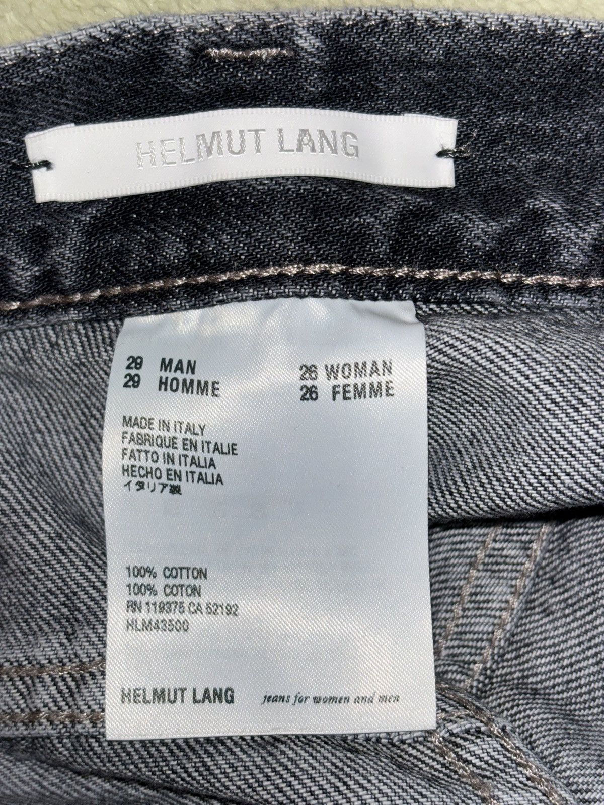 Helmut Lang Helmut lang stone washed black denim jeans 29 x 35 Size US 29 - 5 Thumbnail