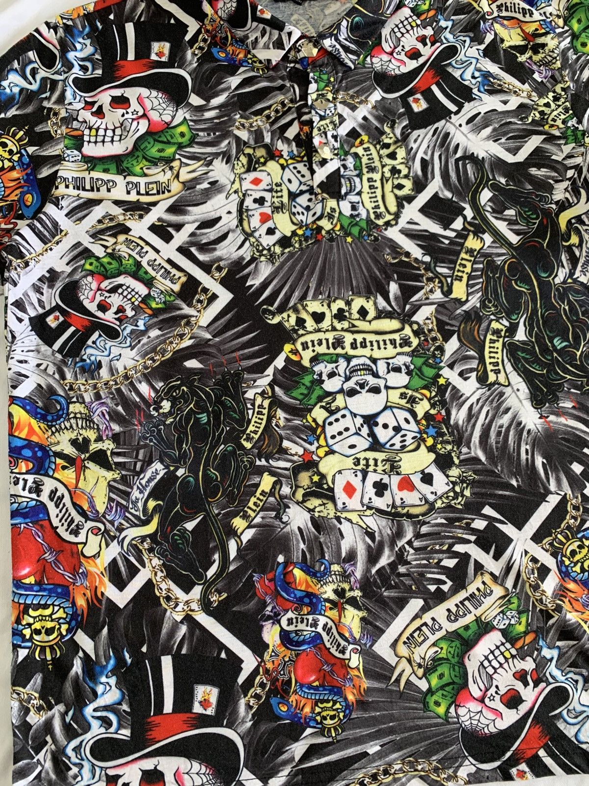 Philipp Plein Philip plein platinum cut polo shirt with ed hardy style Size US M / EU 48-50 / 2 - 3 Thumbnail