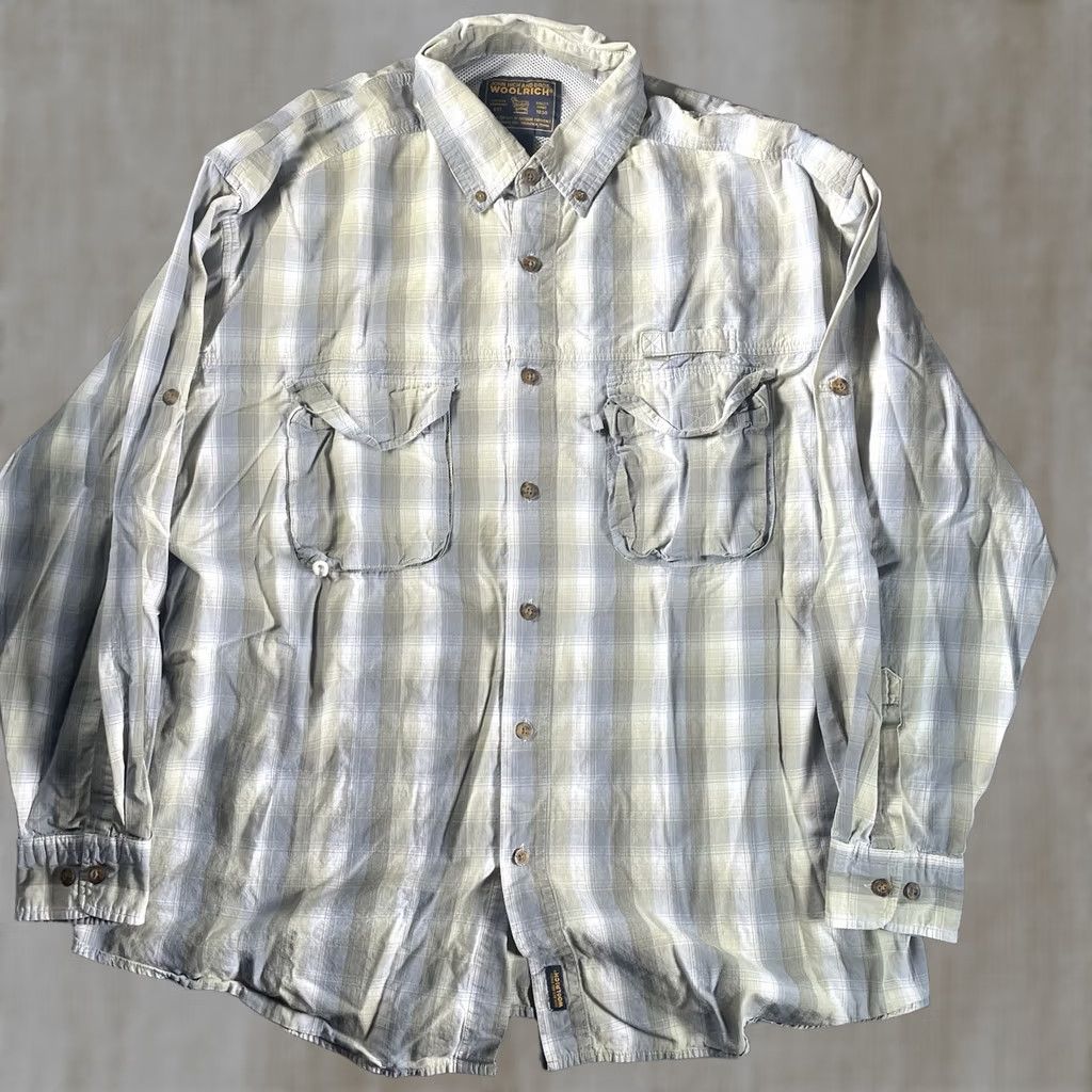 Vintage VINTAGE Woolrich Shirt Mens 2XL Button-Up Long Sleeve Green USA Brown/Green Shoe? Size US XXL / EU 58 / 5 - 1 Thumbnail