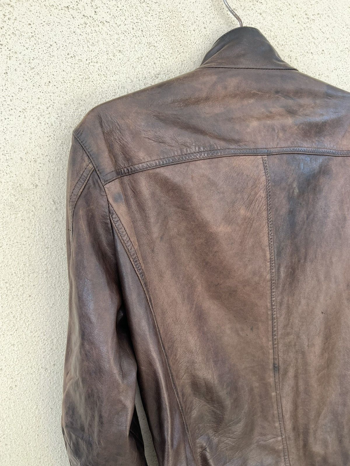 Lamborghini Vintage Tonino Lamborghini Patina Dark Brown Leather Jacket Size US M / EU 48-50 / 2 - 14 Thumbnail