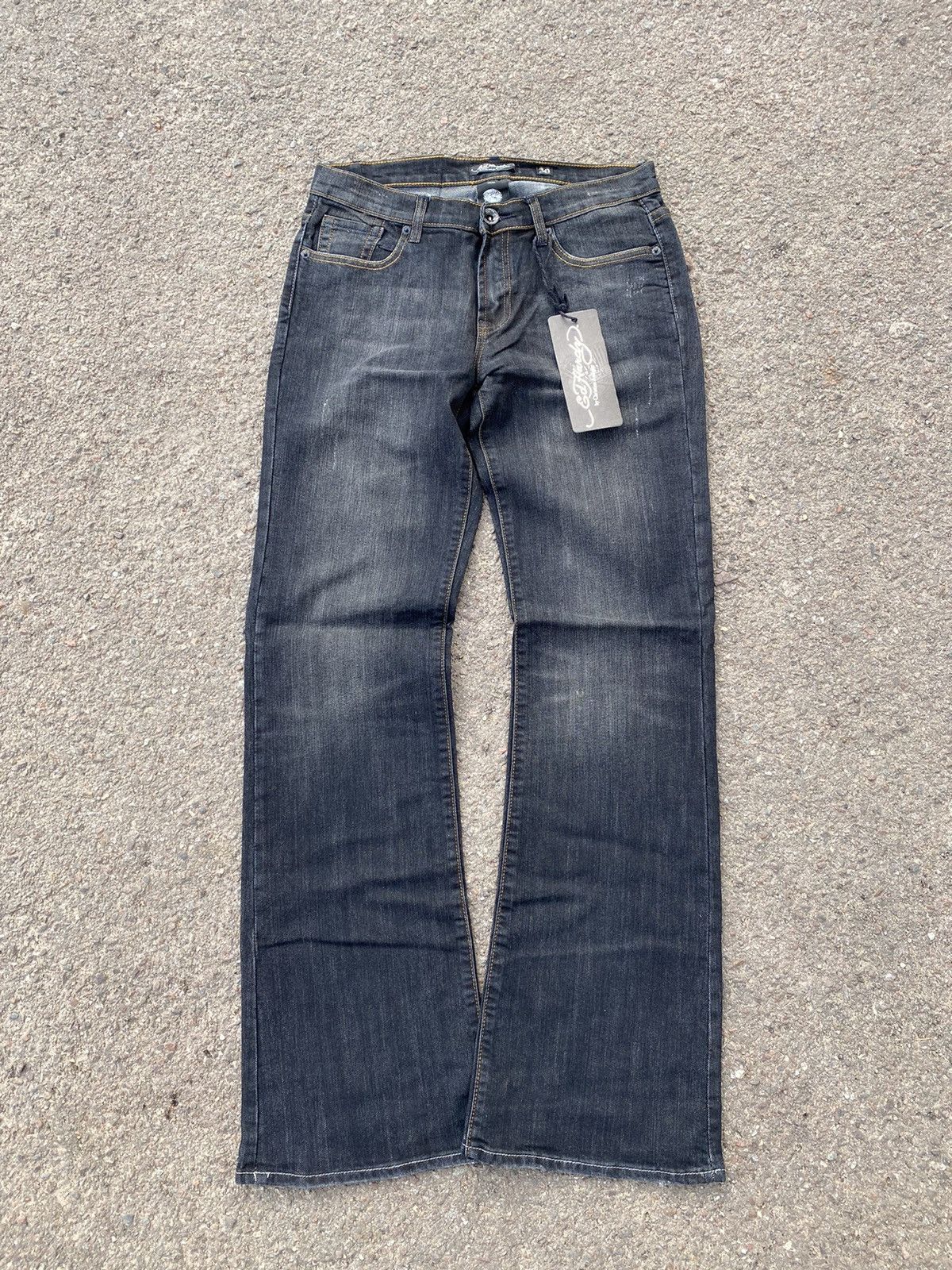 Ed Hardy Vintage Flare Ed Hardy Flared Denim Jeans y2k Size 30" / US 8 / IT 44 - 2 Thumbnail