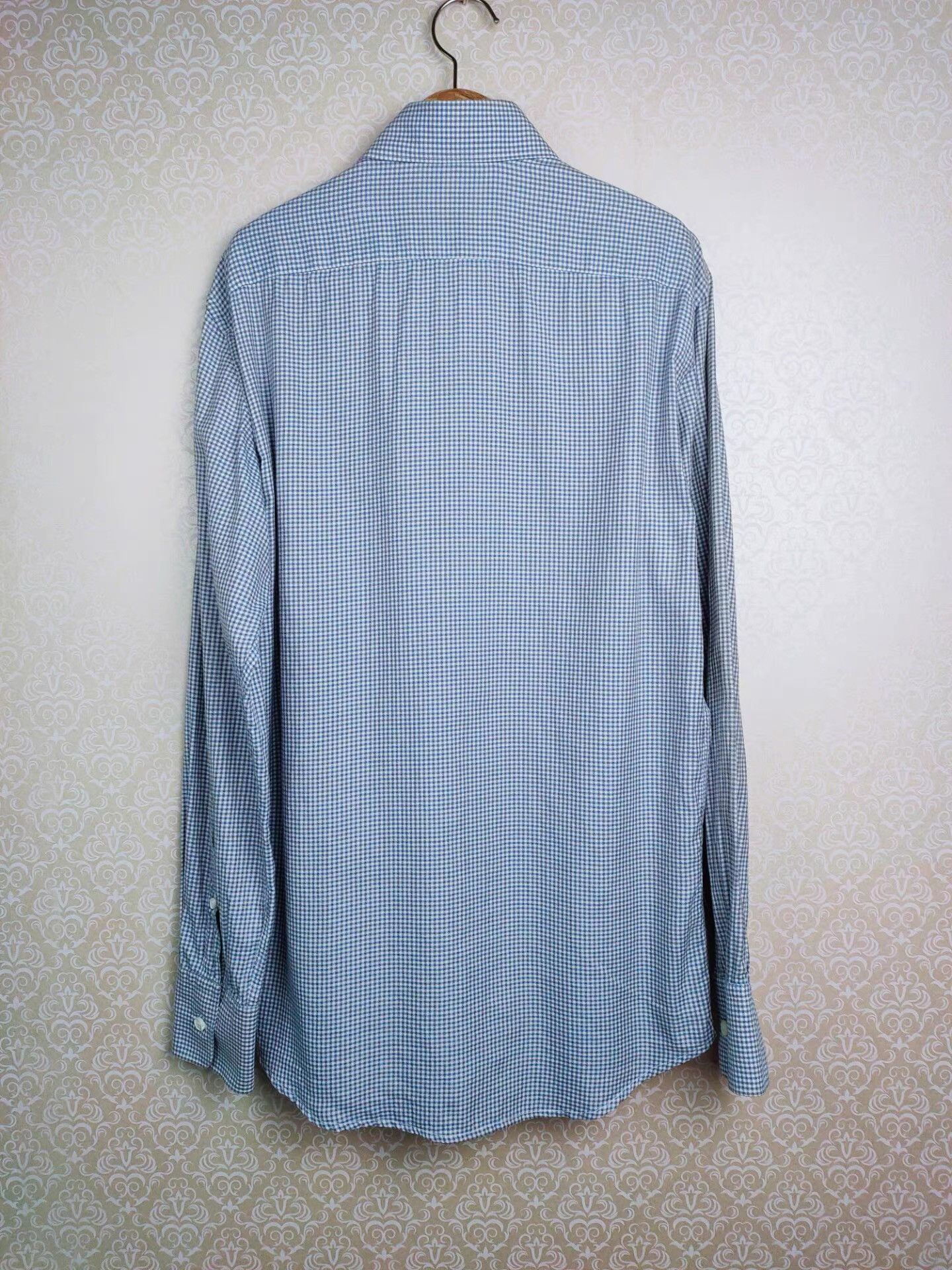 Ermenegildo Zegna Ermenegildo Zegna Men's Plaid Long Sleeve Shirt K29 Size US XS / EU 42 / 0 - 2 Thumbnail