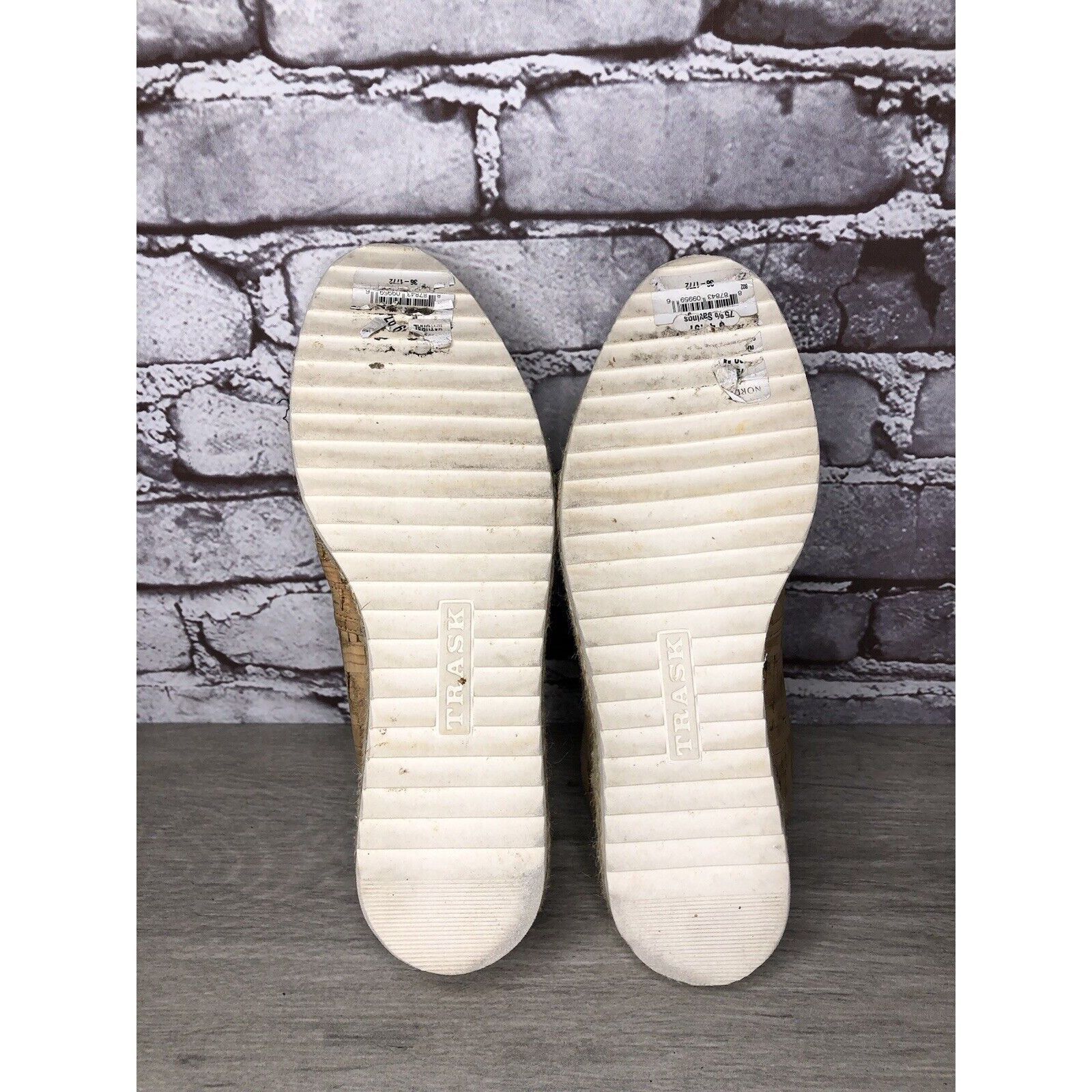 Trask TRASK Cork Tan Sparkle Star Espadrilles Slip On Shoes Women Size US 8 / IT 38 - 12 Thumbnail