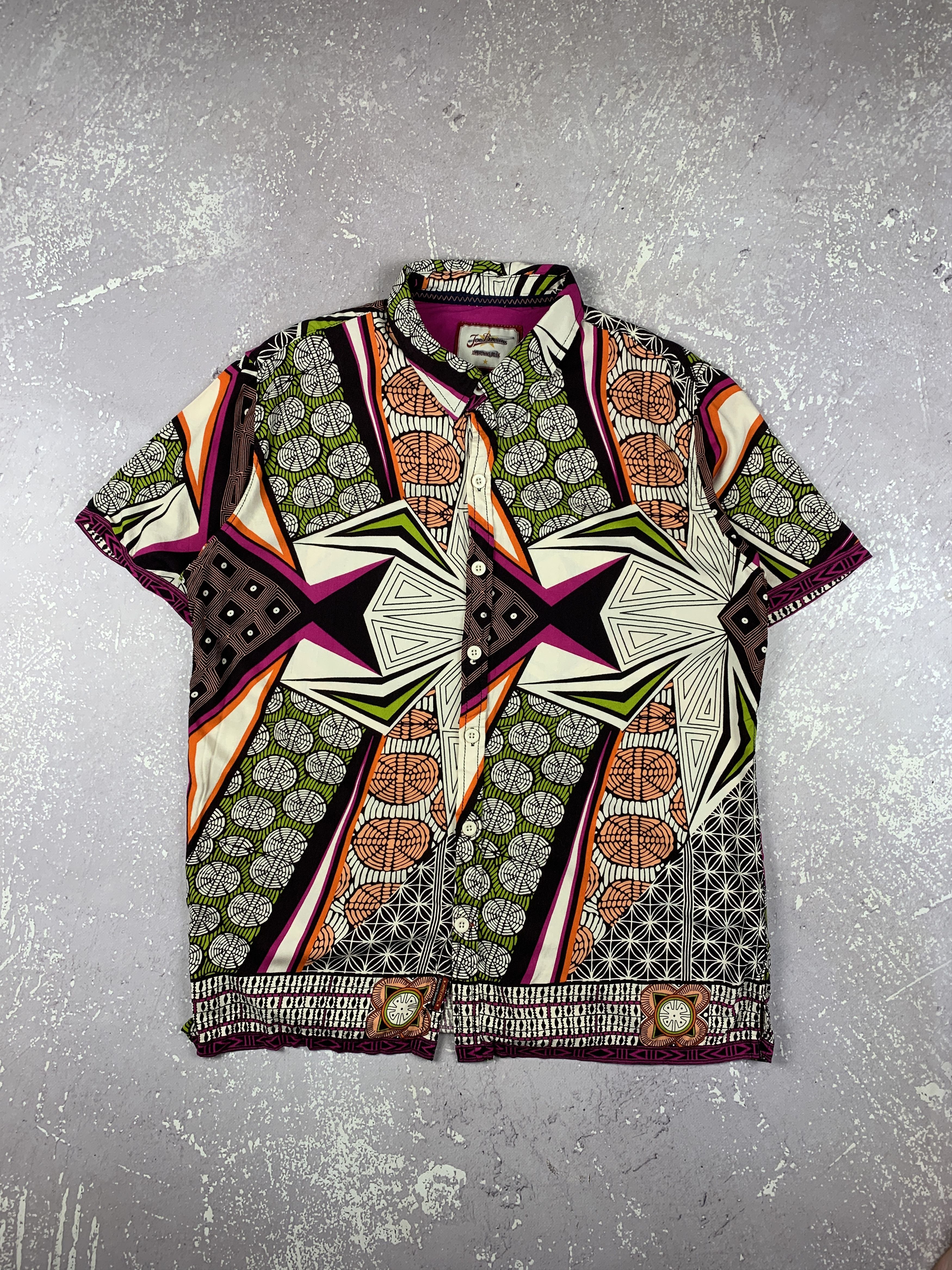 Joe Browns Joe Browns Hawaiian Funky Geometric Viscose Summer Shirt Size US L / EU 52-54 / 3 - 1 Thumbnail
