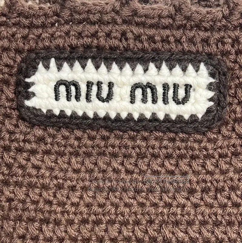 Miu Miu Miu Miu Brown Cotton Knitted Pullover . Size M / US 6-8 / IT 42-44 - 5 Thumbnail