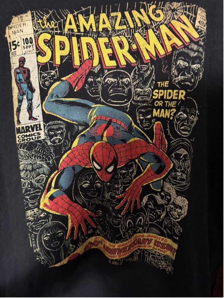 Marvel Comics Spider Man Spiderman Marvel Tee shirt Men Size L (?) Black Size US L / EU 52-54 / 3 - 3 Thumbnail
