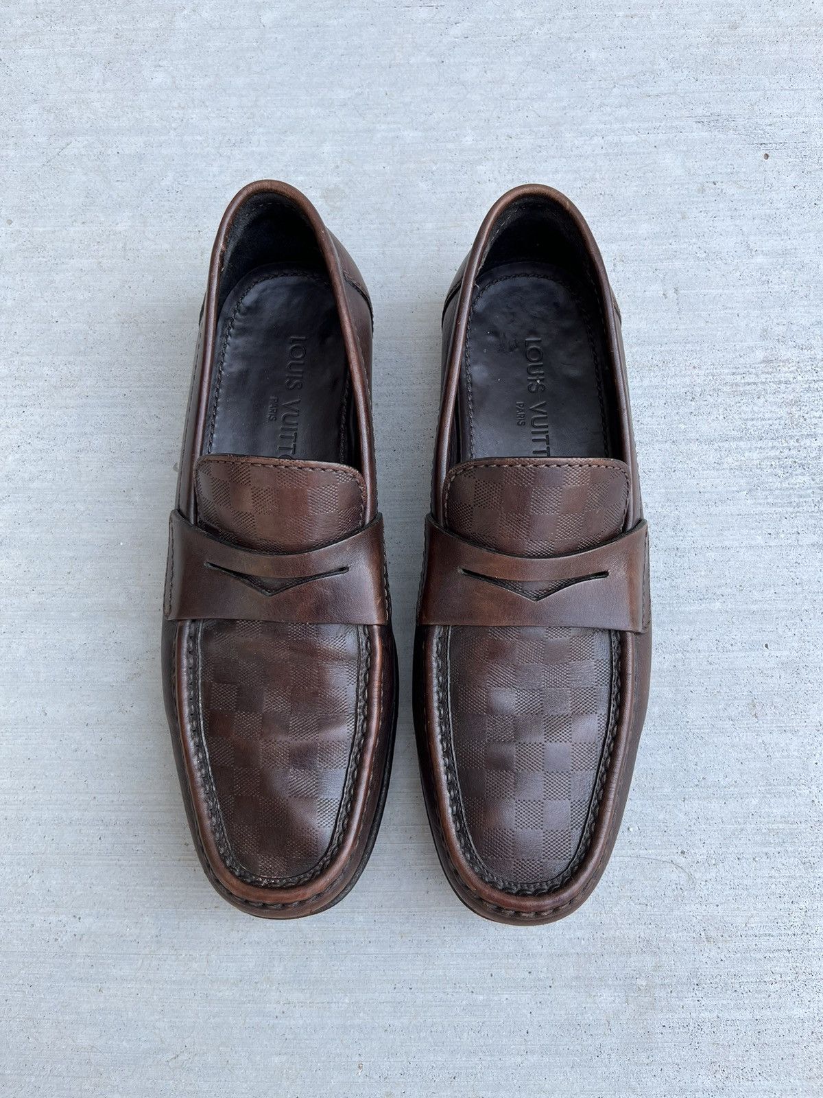 Louis Vuitton Louis Vuitton Damier Loafers 🟫⬜️ Size US 6 / EU 39 - 3 Thumbnail