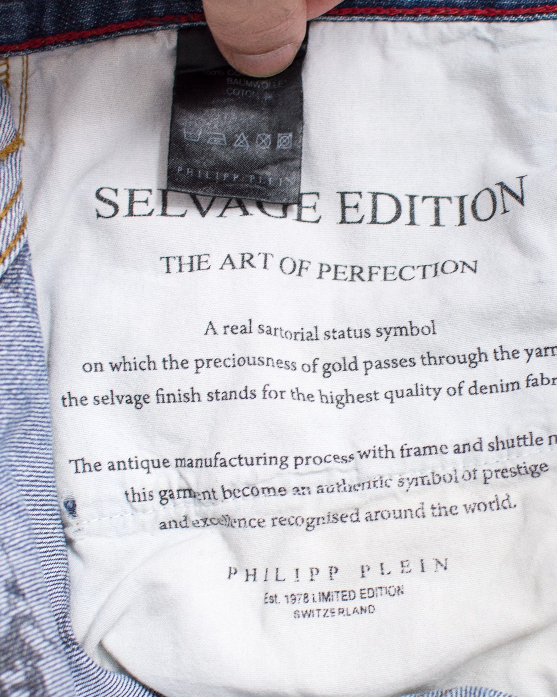 Philipp Plein Vintage Philipp Plein Y2K Selvage Jeans - W34 L34 Size US 34 / EU 50 - 9 Thumbnail