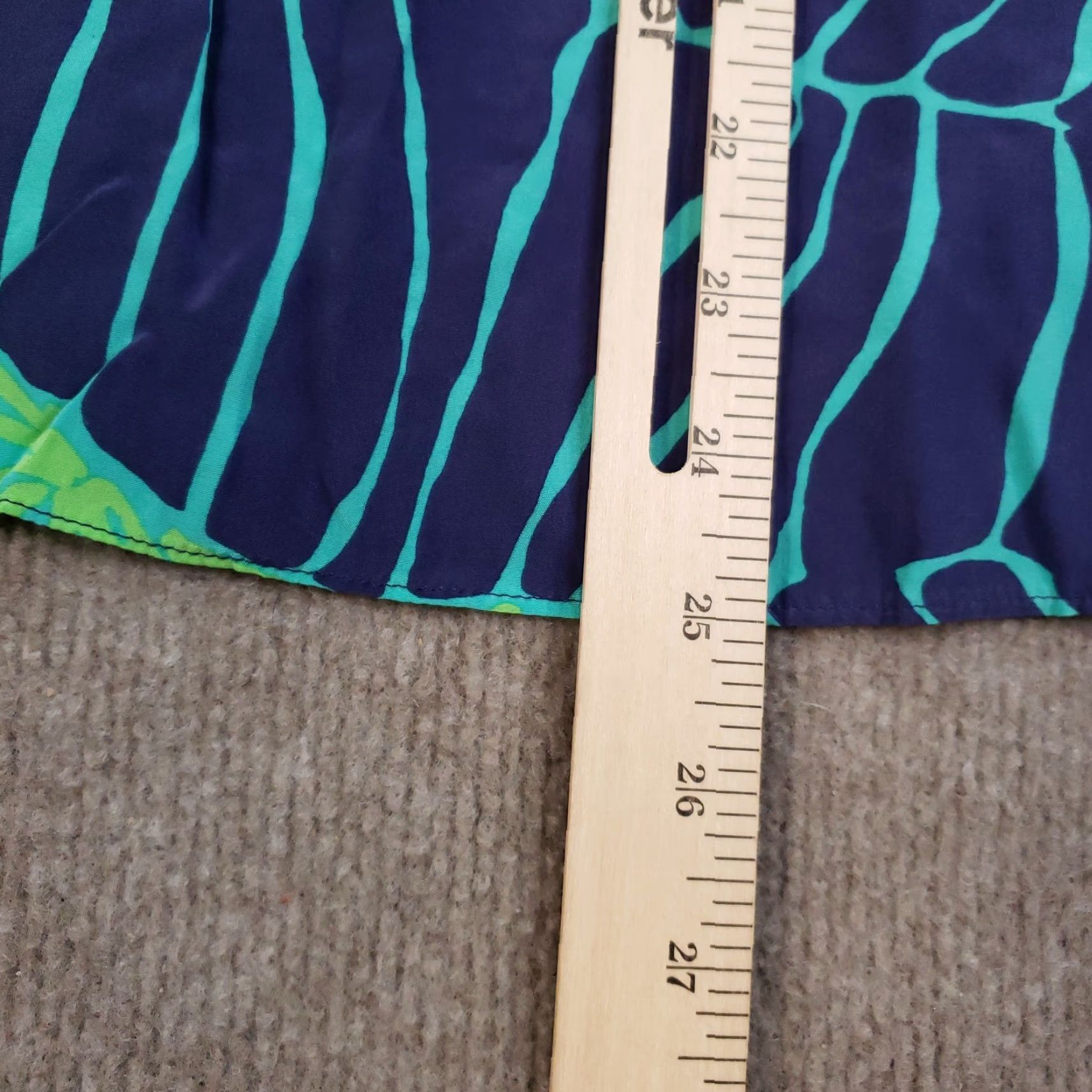 Lilly Pulitzer Lilly Pulitzer Shirt Womens Medium Blue Green Silk Leaf Print Tunic Blouse Top Size M / US 6-8 / IT 42-44 - 4 Thumbnail