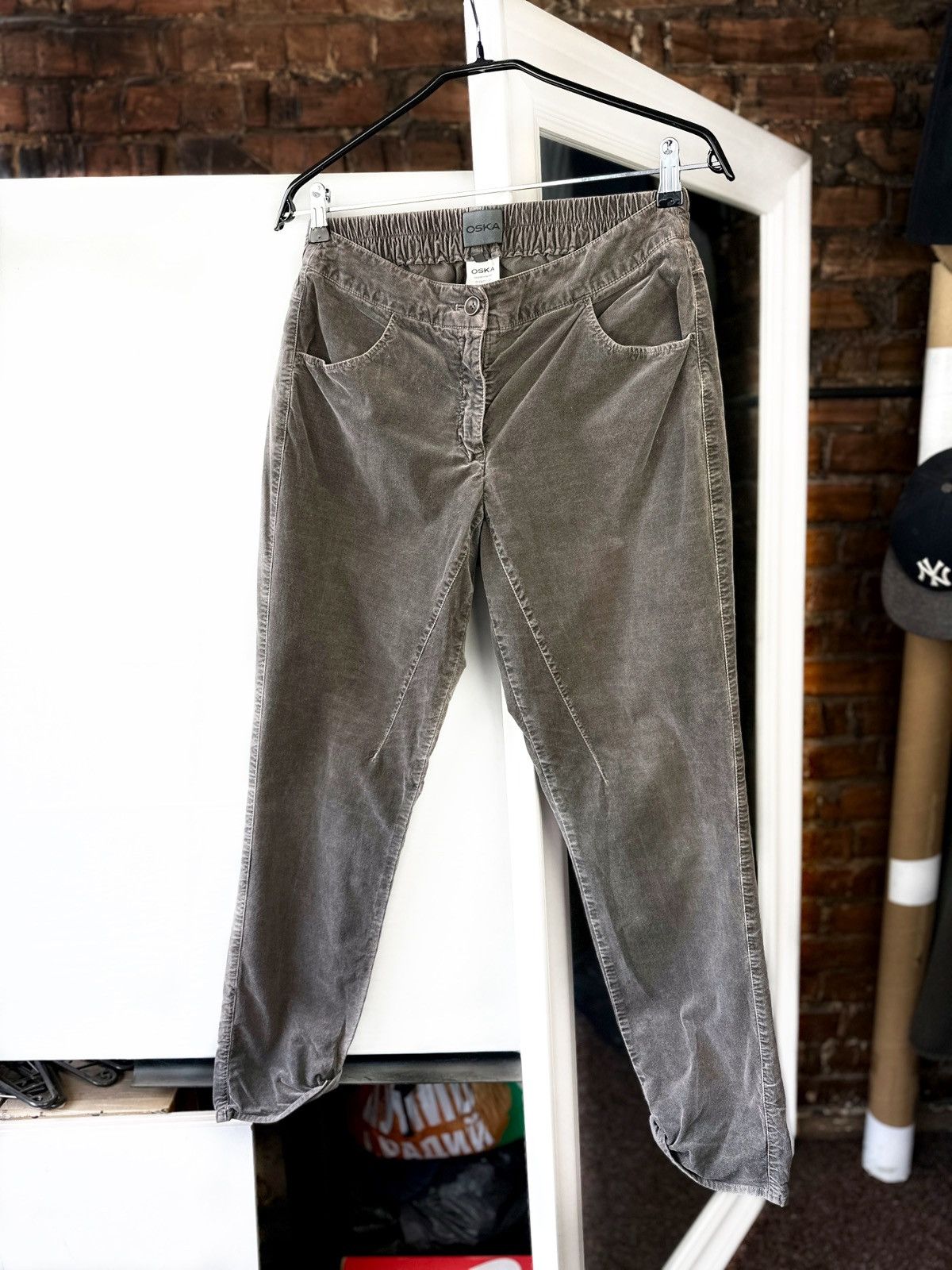 Women’s Oska Corduroy RiRi Velvet Pants Trousers Brown