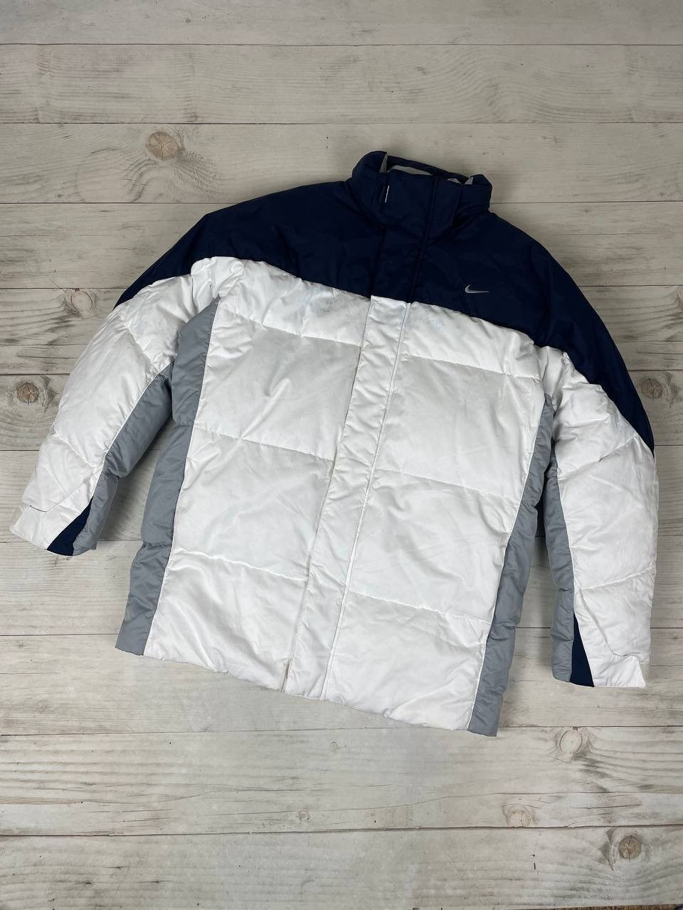 Nike Vintage Nike Puffer Down Jacket Swoosh Drill 00s Size US M / EU 48-50 / 2 - 1 Thumbnail