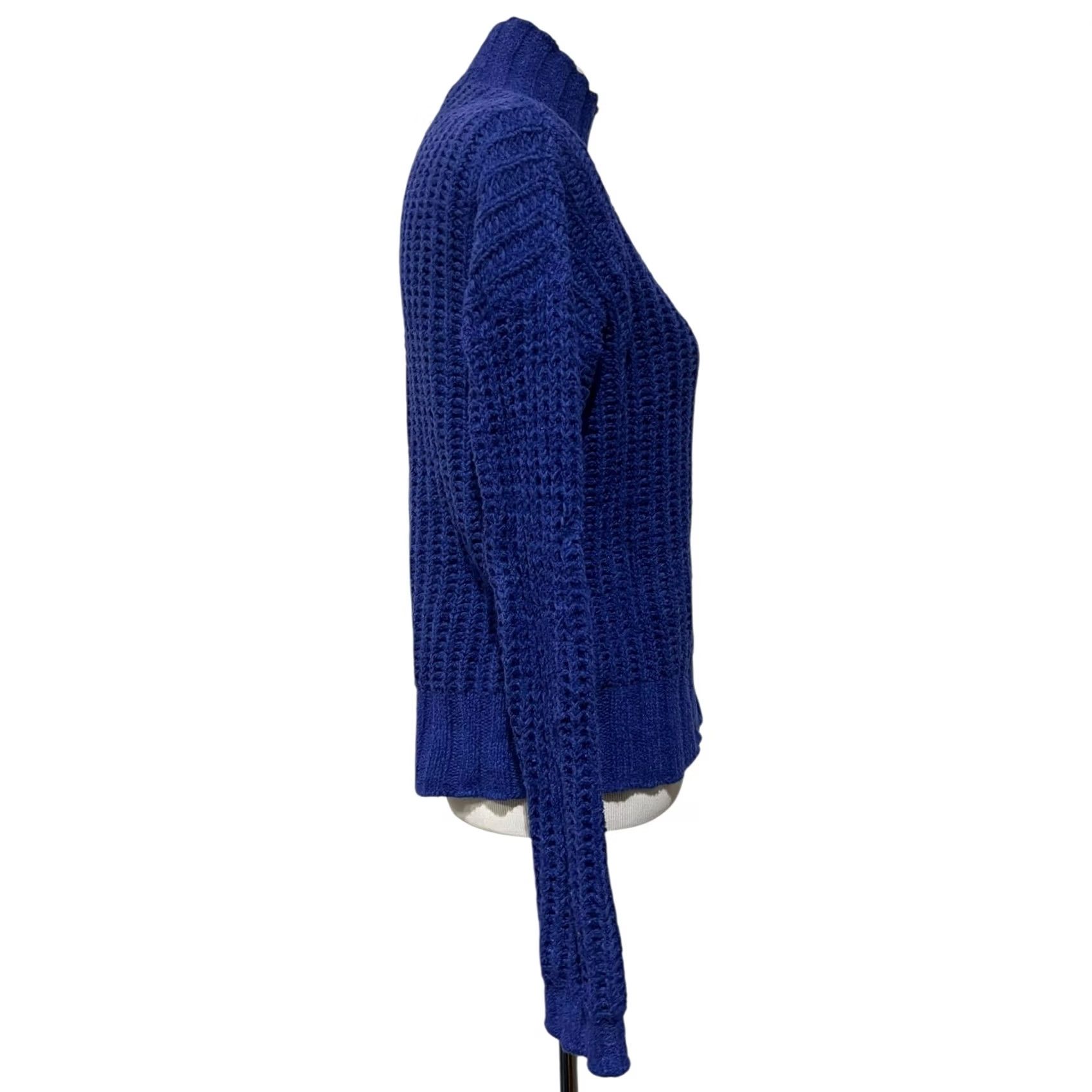 Vintage Tularosa Merle Sweater Marble Blue Women’s Small Cotton Blend Soft Mock Neck Pullover Casual Bohemian Designer Womens Mens Size S / US 4 / IT 40 - 7 Thumbnail