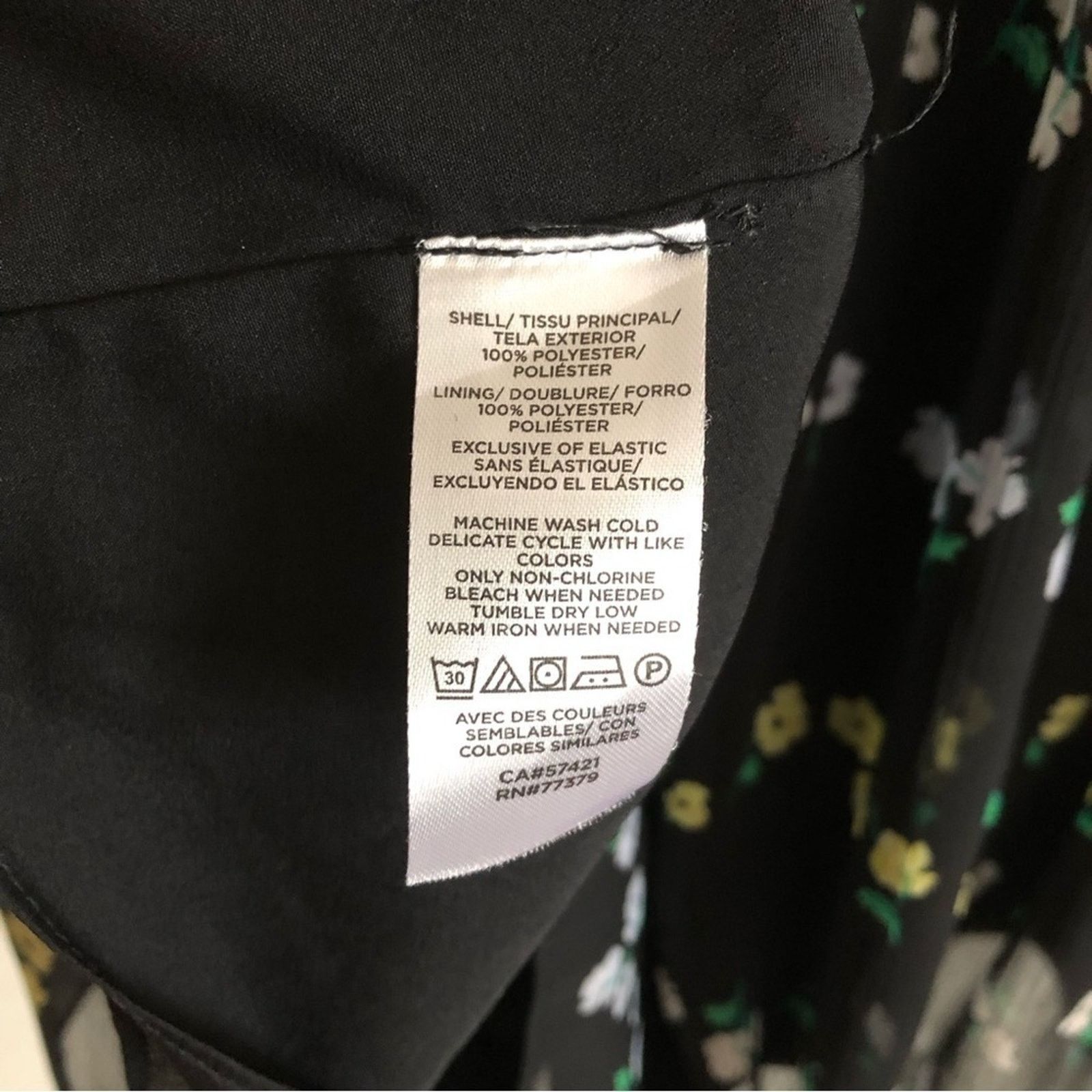 Ann Taylor Ann Taylor Black Floral Short Bell Sleeves Mini Swing Dress Size S / US 4 / IT 40 - 7 Thumbnail