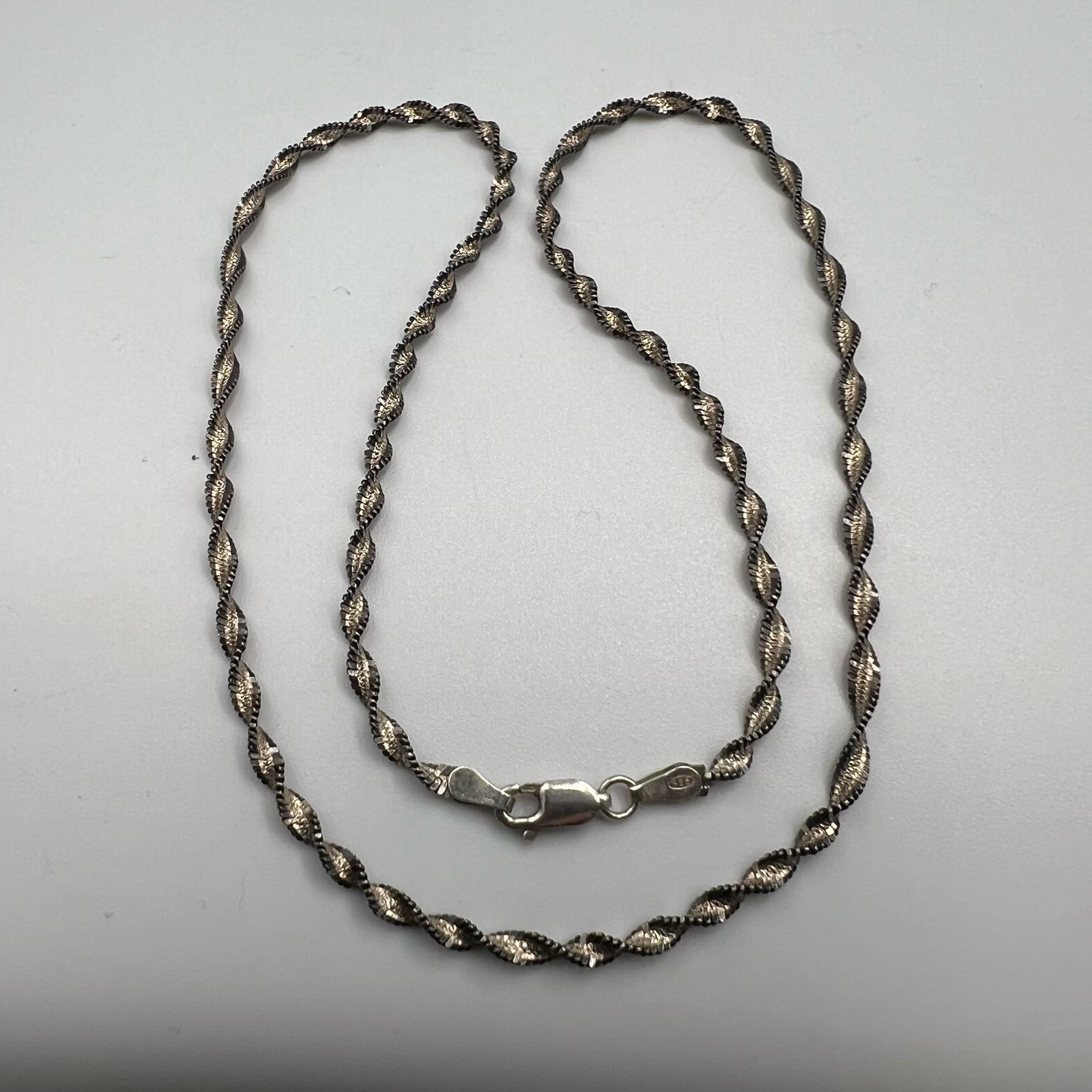 Sterling Silver Vintage Sterling Silver 925 Ropen Necklace Chain Jewelry Size ONE SIZE - 5 Thumbnail