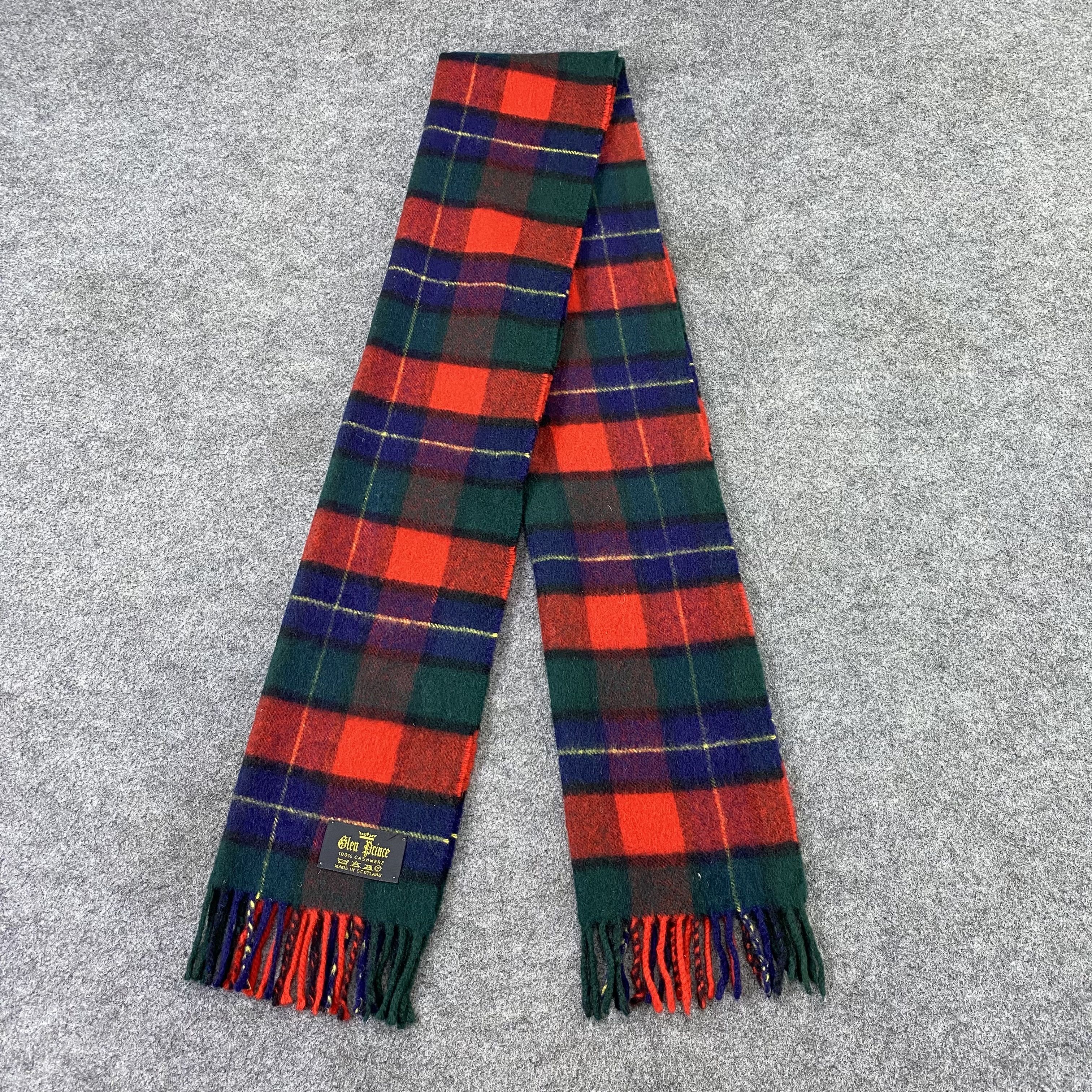 Vintage Glen Prince Cashmere Scarf / Muffler / Neckwear -T1556 Size ONE SIZE - 4 Thumbnail