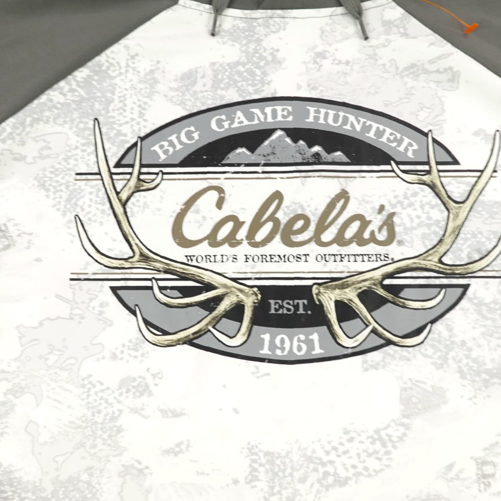 Vintage Cabela's Hoodie Mens Small White Gray Snow Camouflage O2 Octane Hunting Sweatshirt Size US S / EU 44-46 / 1 - 2 Thumbnail
