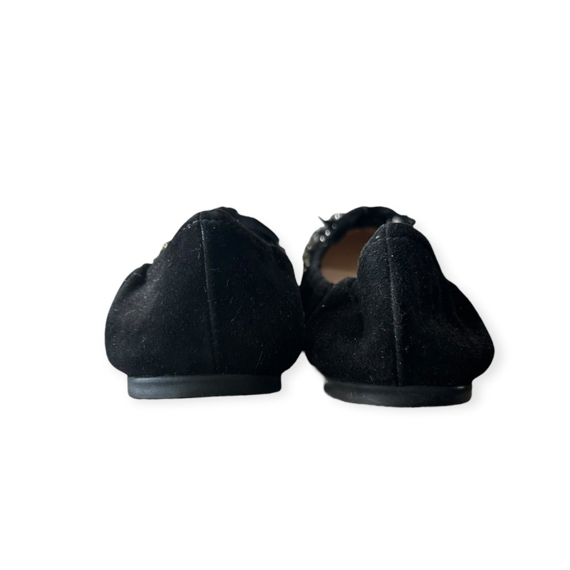 Prada Prada Black Suede Jeweled Ballet Flats, size 39 EU, Original Size US 9 / IT 39 - 5 Thumbnail